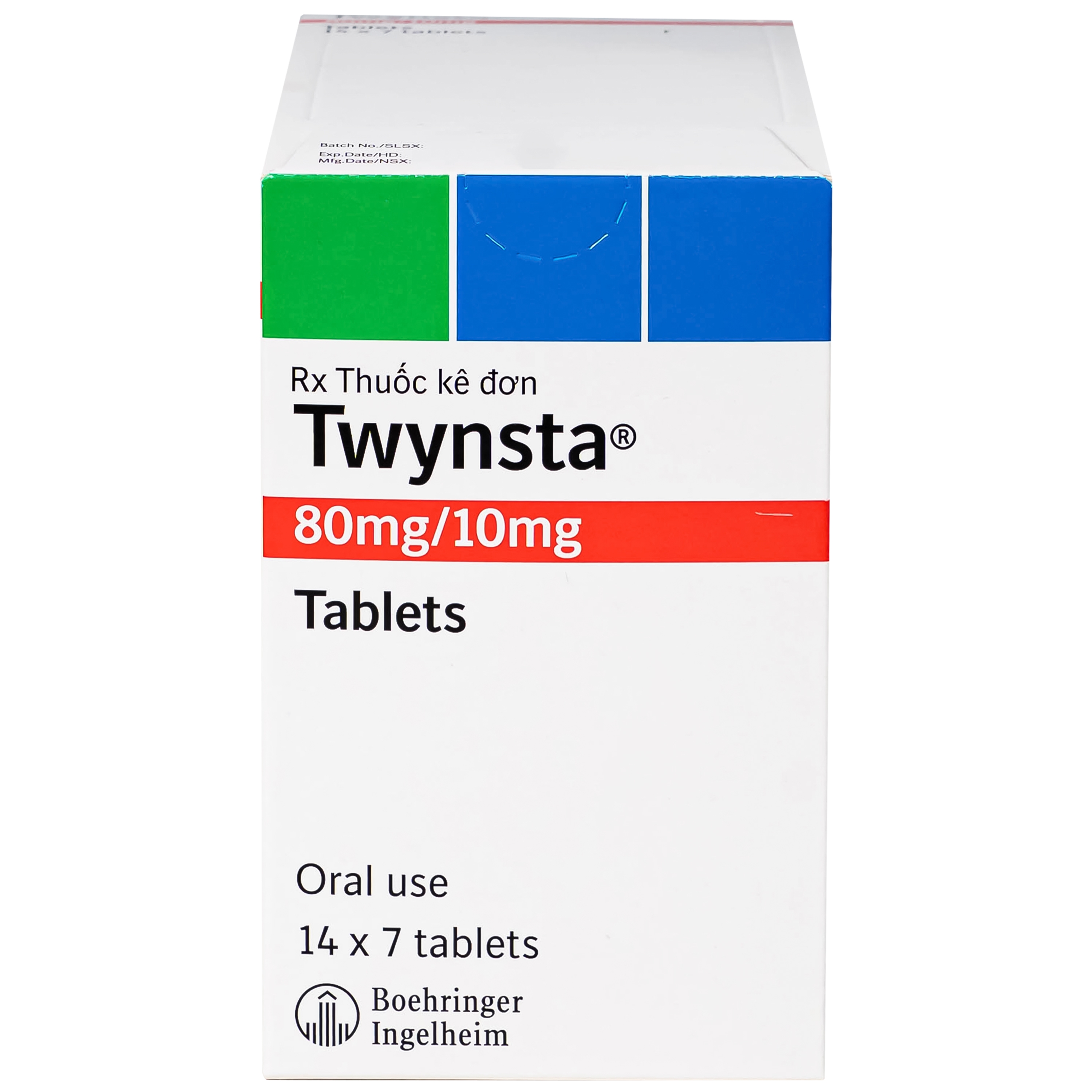 Hình ảnh Thuốc Twynsta 80mg/10mg Boehringer điều trị tăng huyết áp vô căn (14 vỉ x 7 viên)