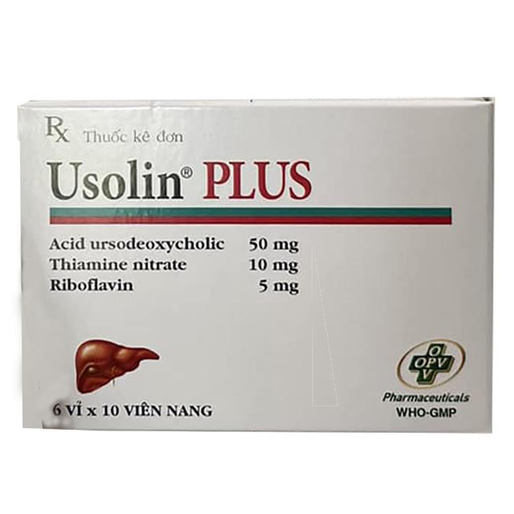 Hình ảnh Thuốc Usolin Plus OPV hỗ trợ điều trị một số bệnh gan mãn tính (6 vỉ x 10 viên)