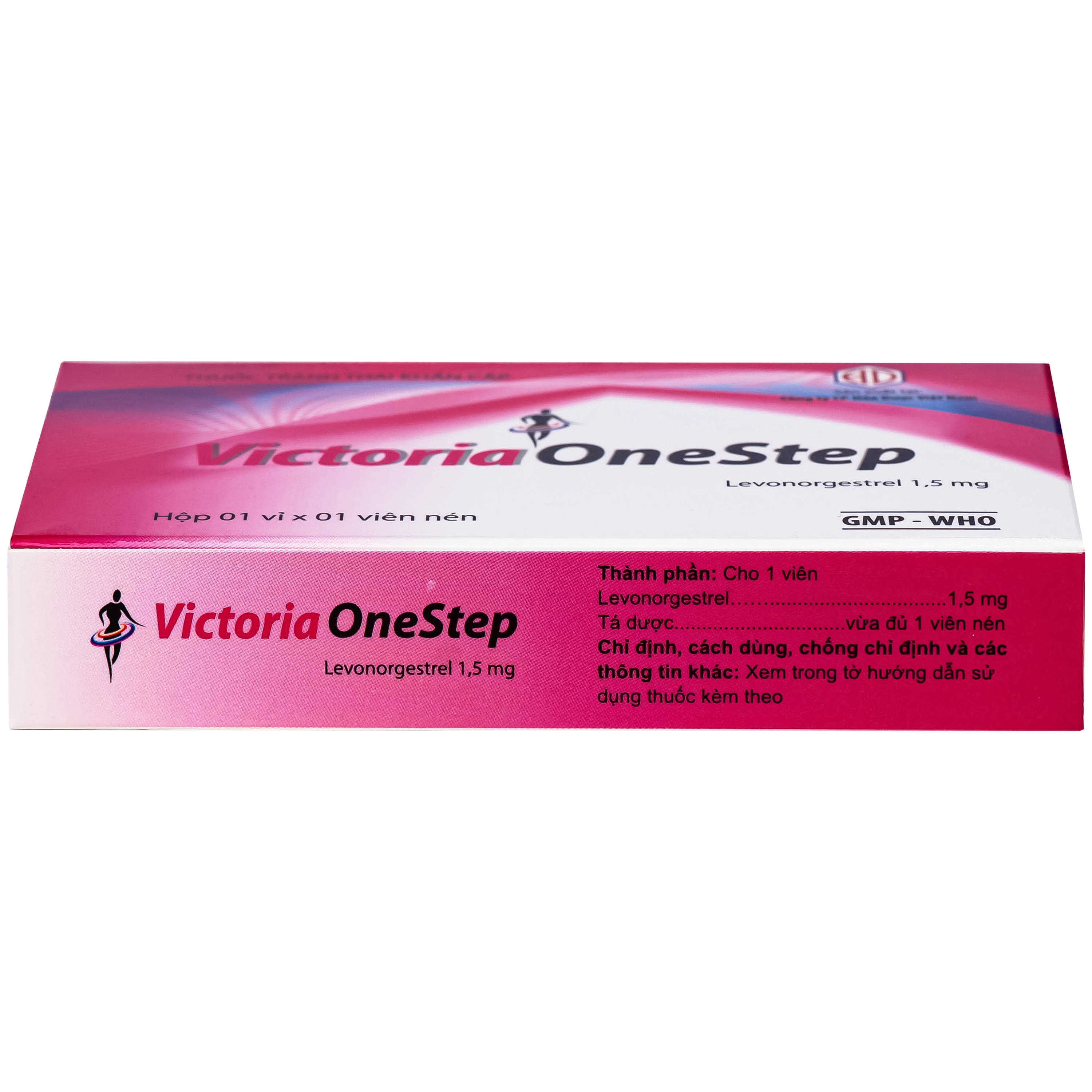 Hình ảnh Thuốc Victoria 1,5mg Hóa Dược dùng để tránh thai khẩn cấp, dùng trong vòng 72 giờ sau giao hợp (1 vỉ x 1 viên)