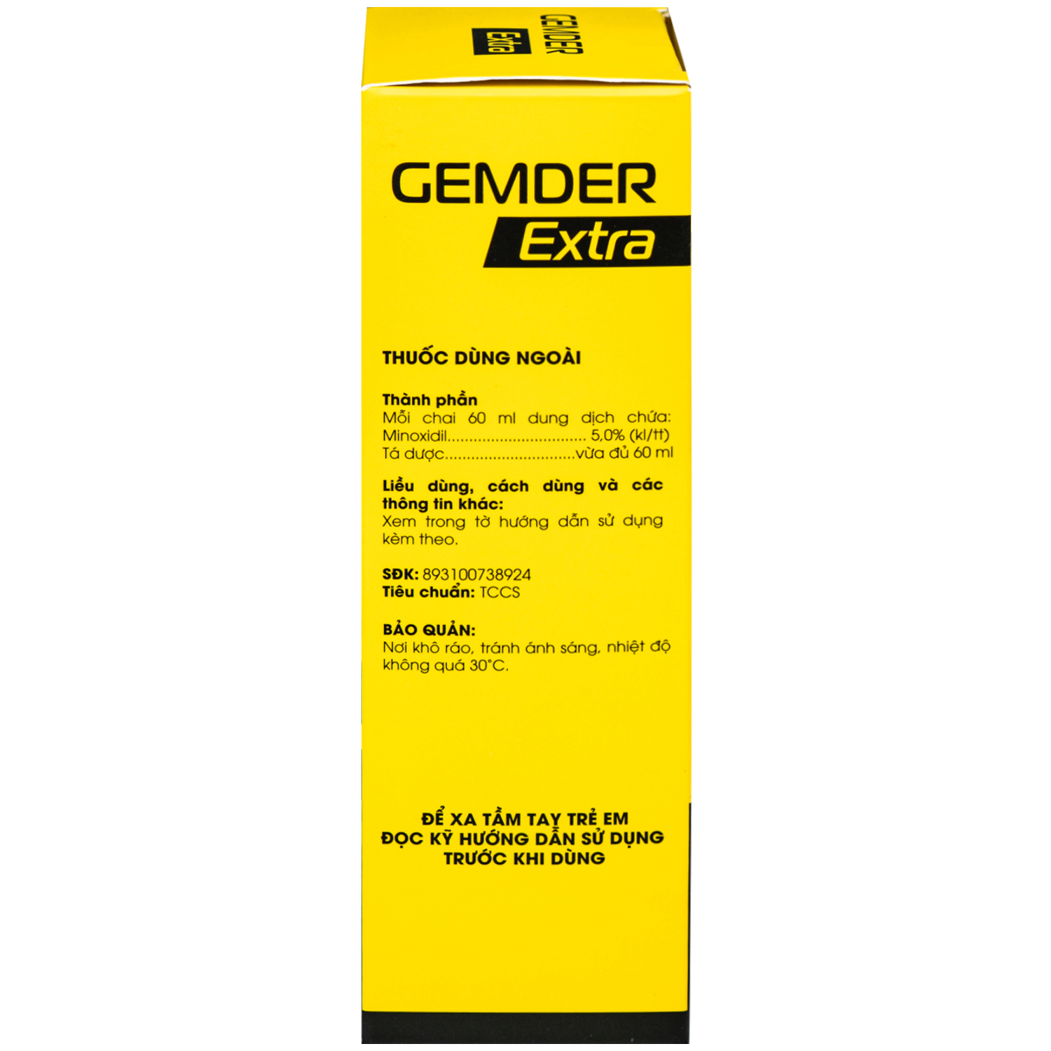Hình ảnh Thuốc xịt mọc tóc Gemder Extra Minoxidil 5% Liviat kích thích mọc tóc và giảm gãy rụng (60ml)
