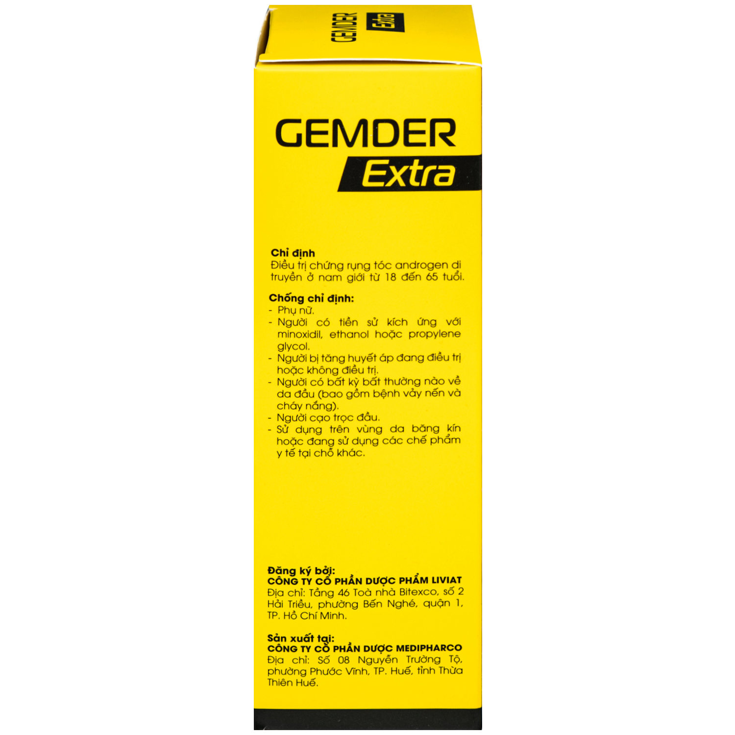 Hình ảnh Thuốc xịt mọc tóc Gemder Extra Minoxidil 5% Liviat kích thích mọc tóc và giảm gãy rụng (60ml)