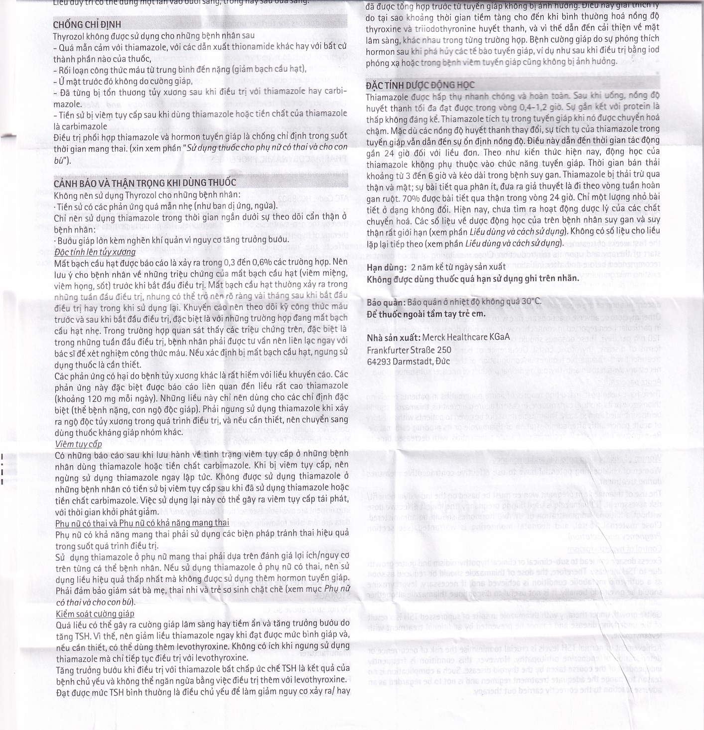 Hình ảnh Thuốc Thyrozol 10mg Merck điều trị cường giáp (10 vỉ x 10 viên)