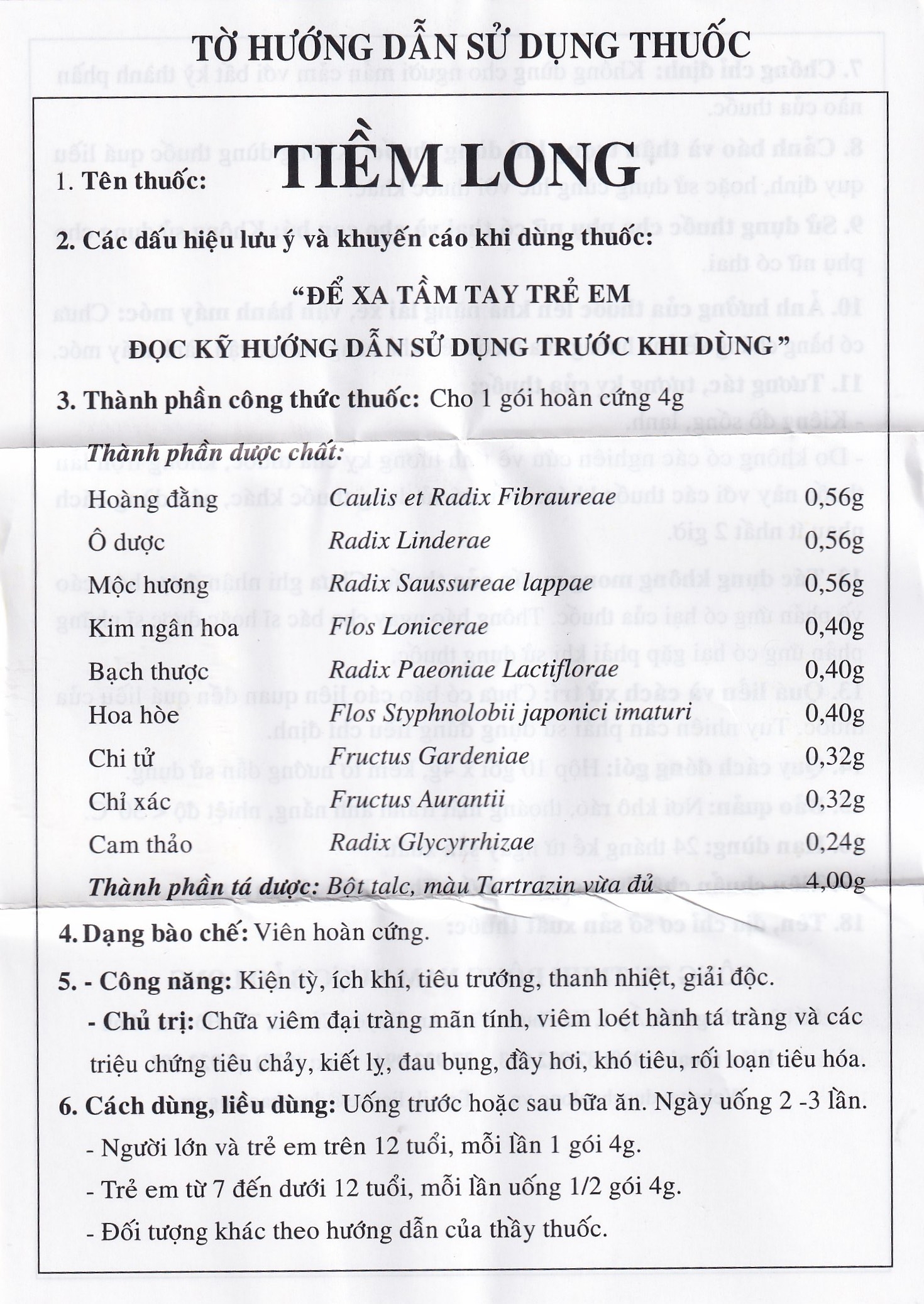 Hình ảnh Thuốc Tiềm Long Bảo Long điều trị viêm đại tràng, loét hành tá tràng (10 gói x 4g)