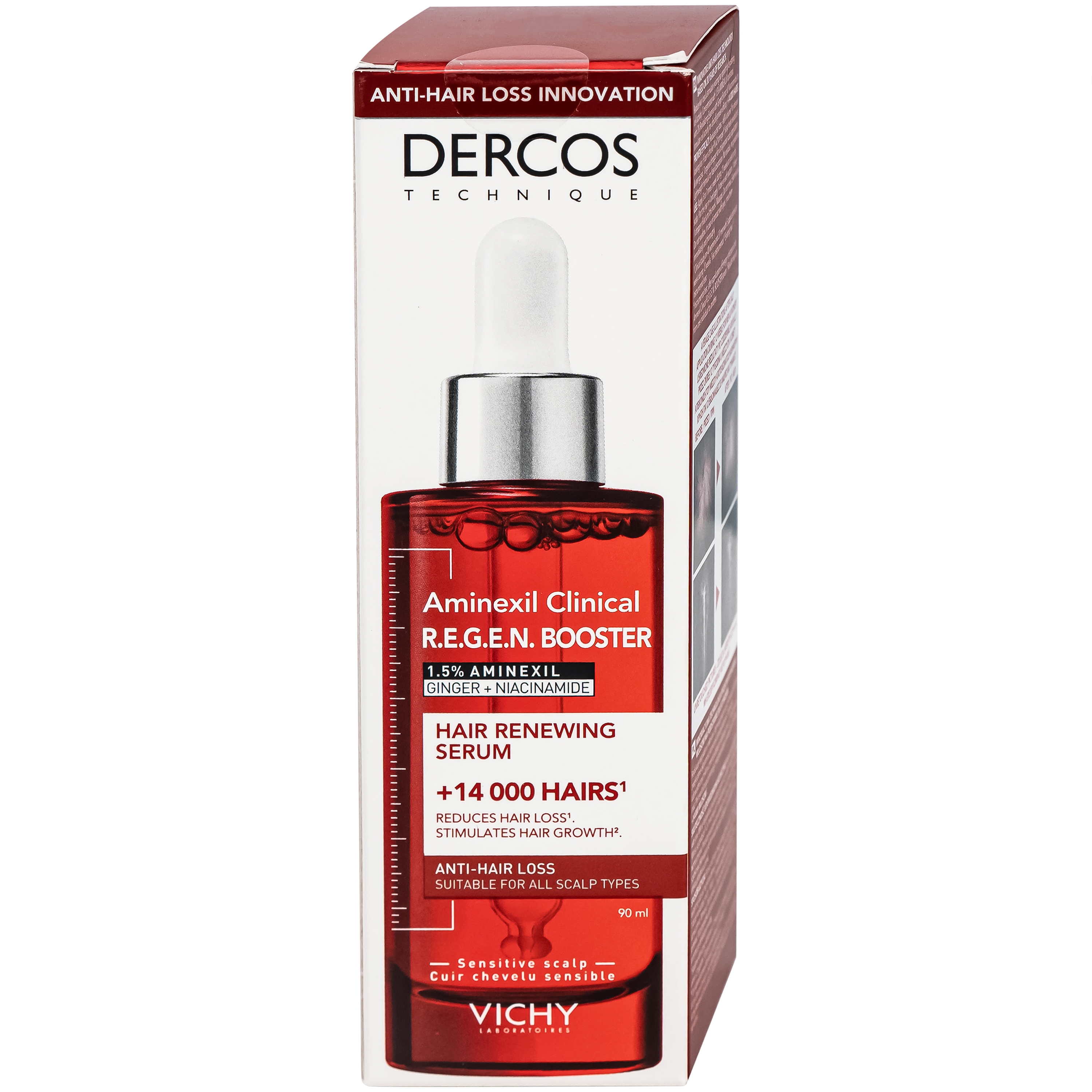 Hình ảnh Tinh chất ngăn rụng tóc và kích thích mọc tóc Vichy Dercos Regen Booster chai 90ml
