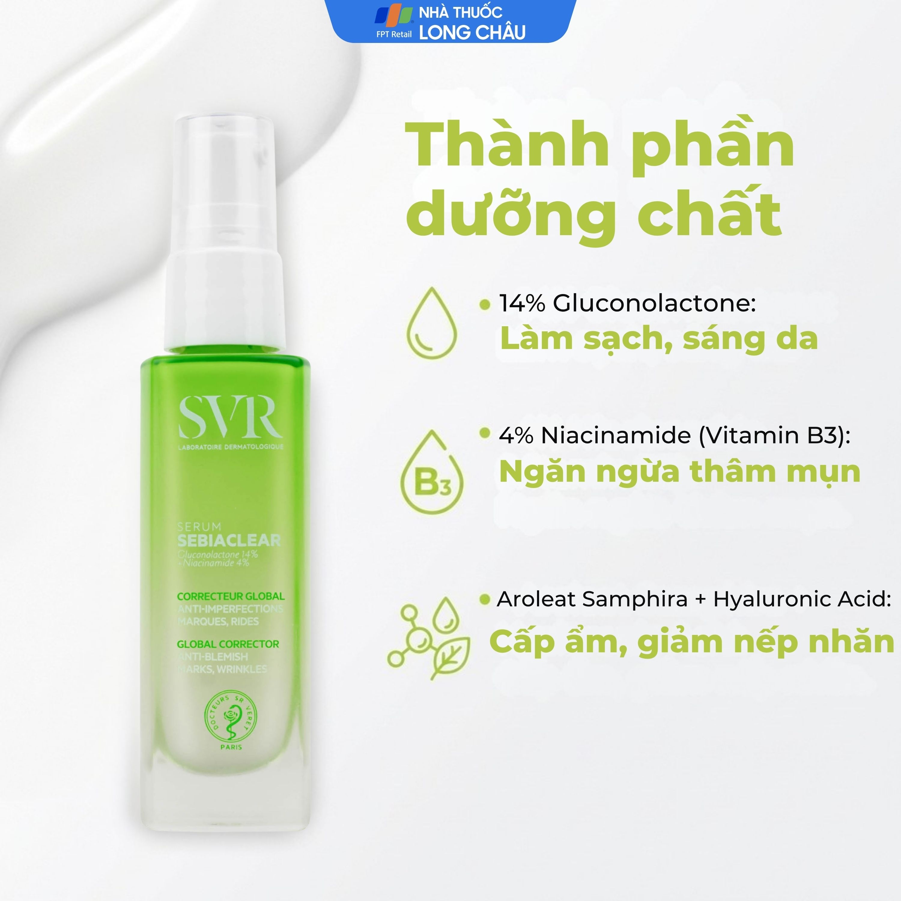 Hình ảnh Tinh chất SVR Sebiaclear Serum giảm mụn mờ thâm, làm mịn da (30ml)