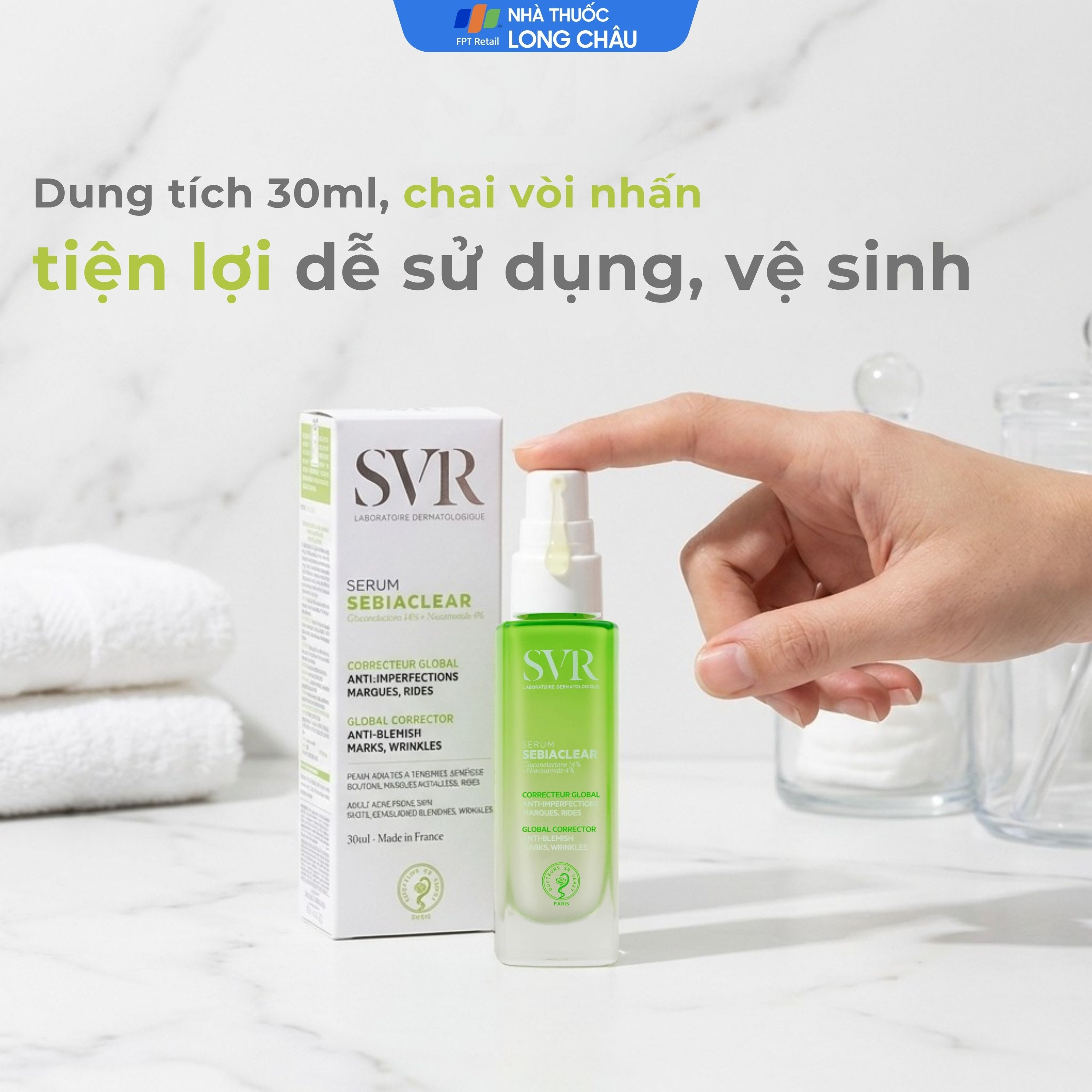 Hình ảnh Tinh chất SVR Sebiaclear Serum giảm mụn mờ thâm, làm mịn da (30ml)