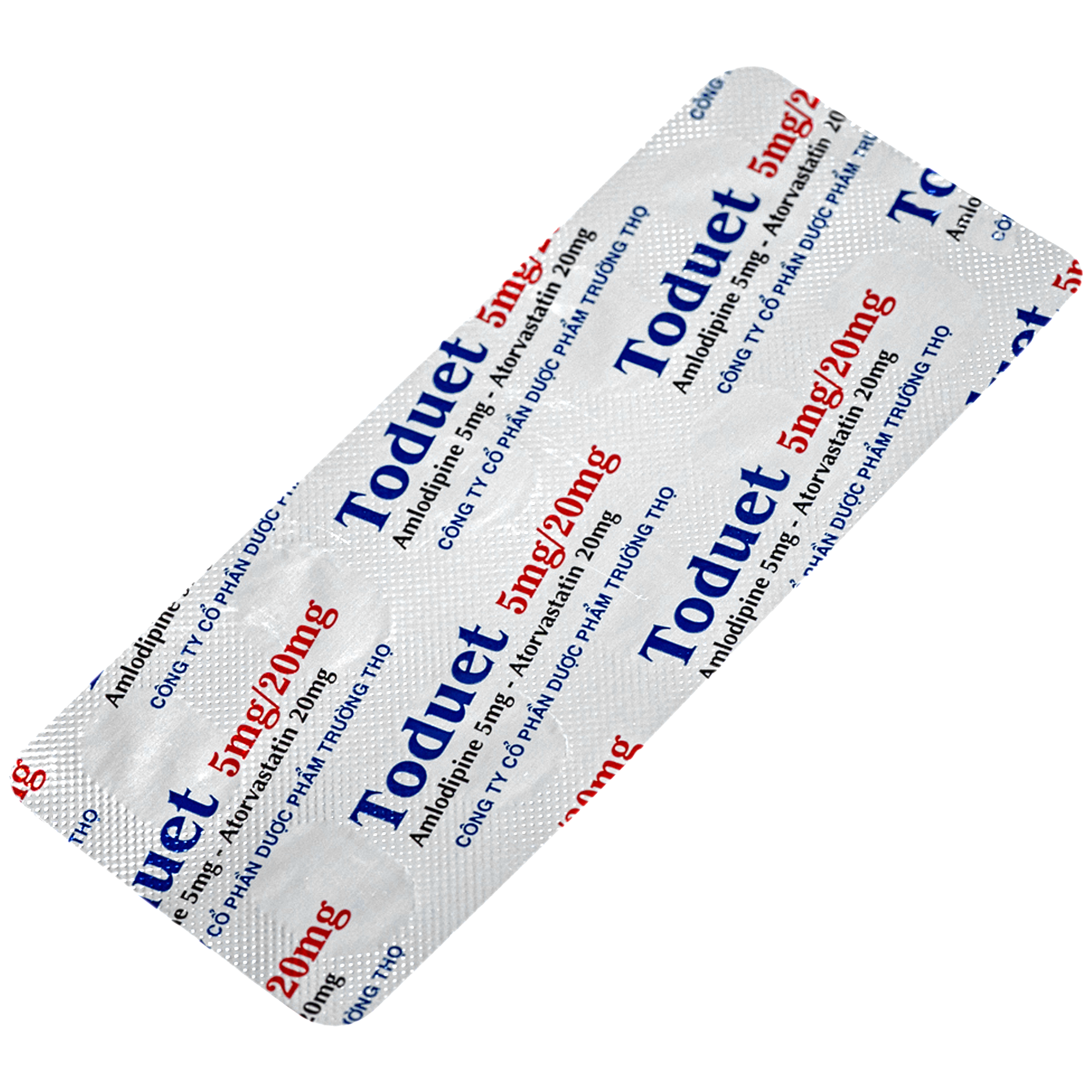 Hình ảnh Thuốc Toduet 5mg/20mg điều trị tăng huyết áp kèm rối loạn lipid máu (3 vỉ x 10 viên)