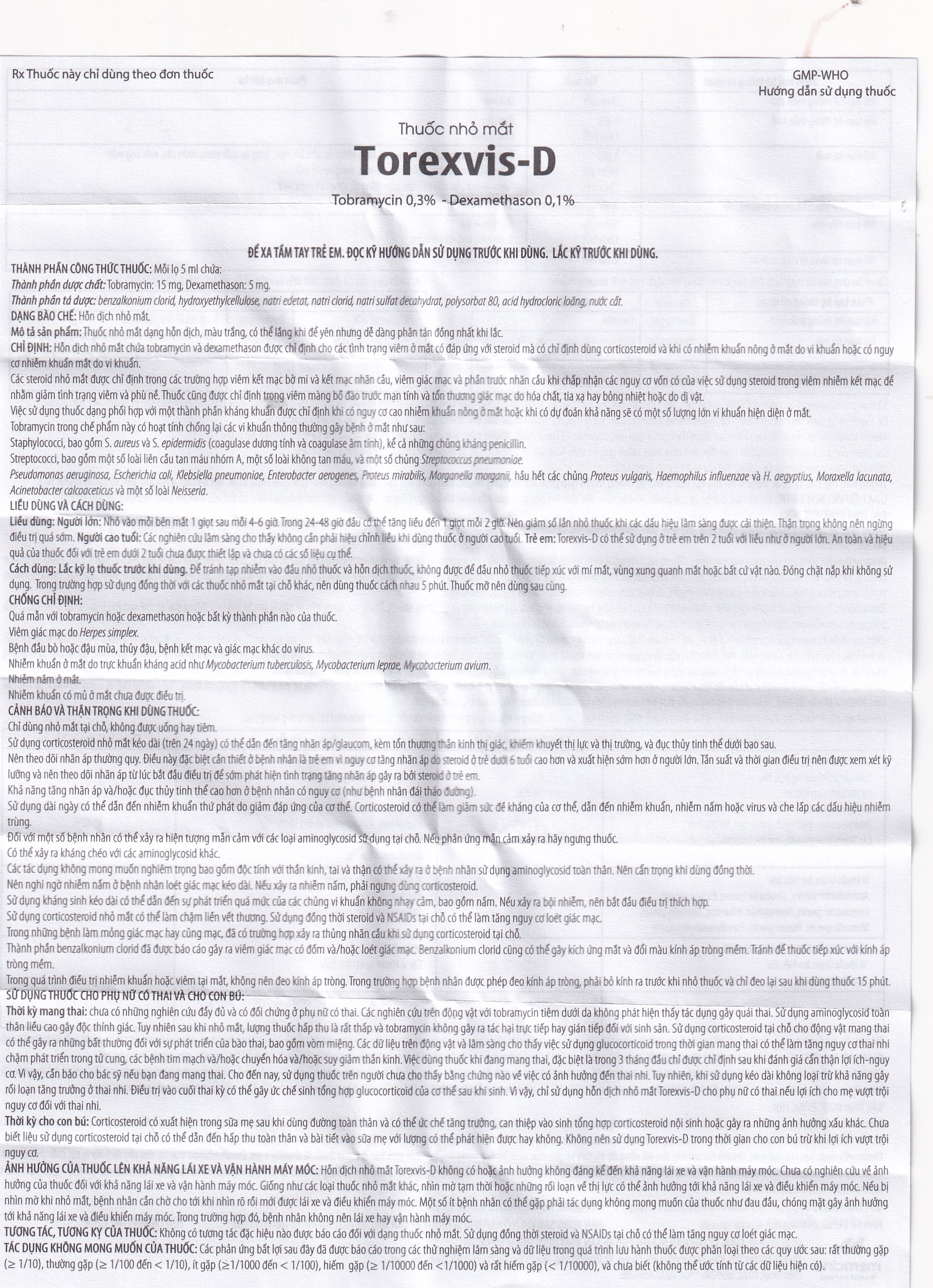 Hình ảnh Thuốc nhỏ mắt Torexvis 0,3% Gia Nguyễn phòng và điều trị viêm và ngăn ngừa nhiễm khuẩn (5ml)