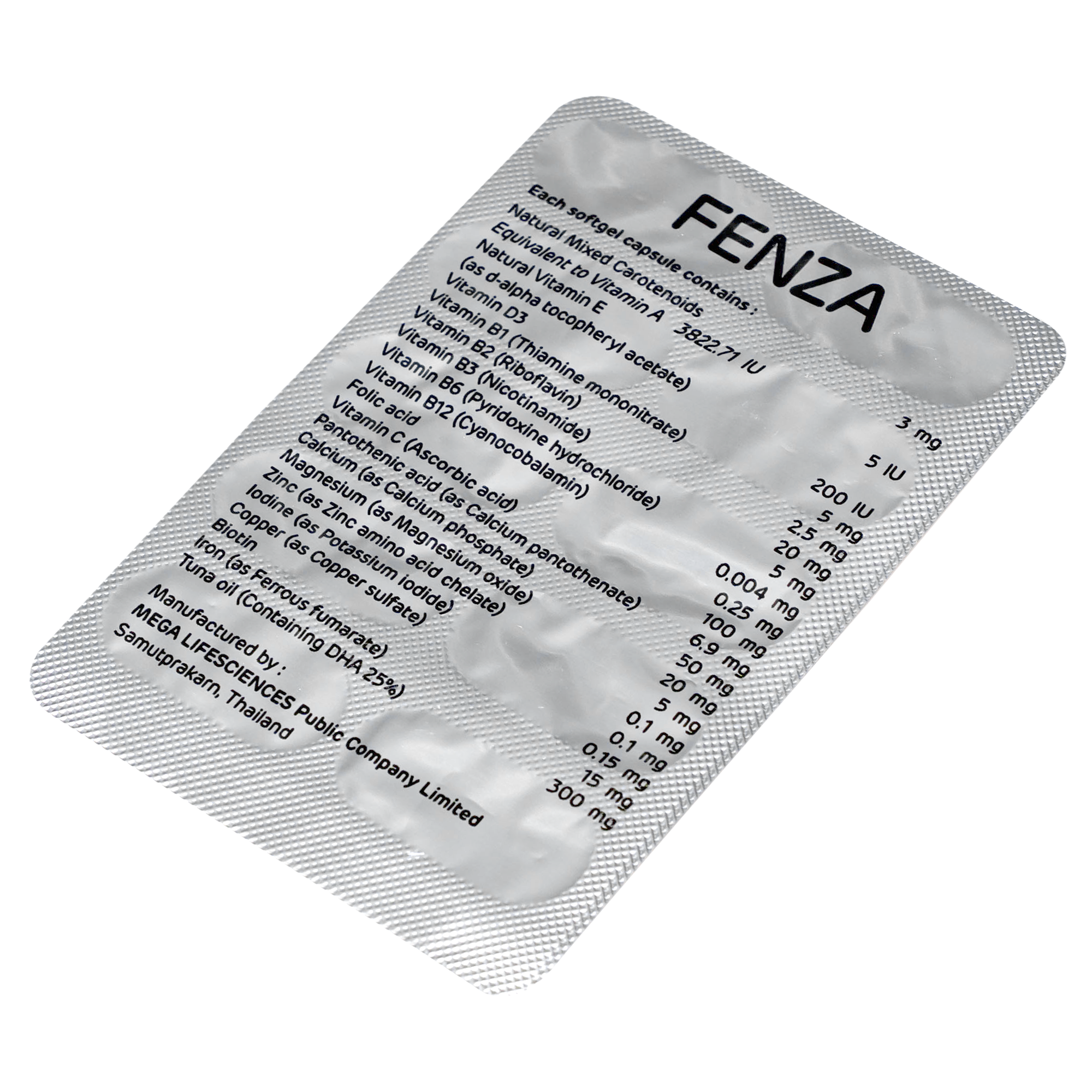Hình ảnh Viên uống bổ sung vitamin, khoáng chất cho phụ nữ mang thai và cho con bú Fenza Mega (3 vỉ x 10 viên)