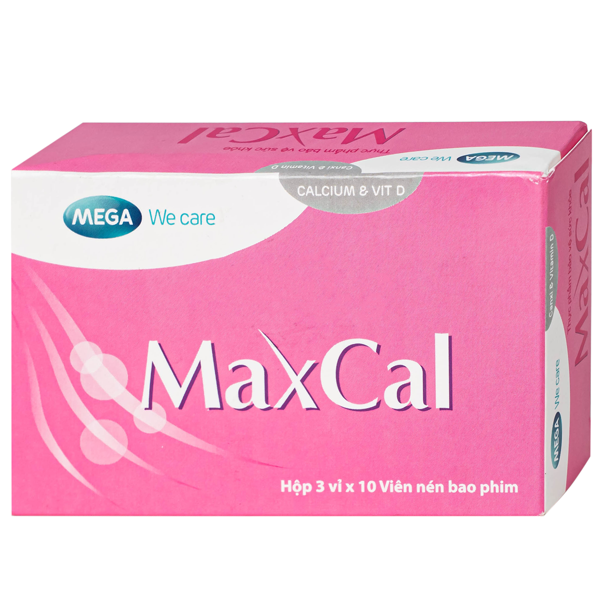 Hình ảnh Viên uống hỗ trợ giảm nguy cơ loãng xương Maxcal Mega (3 vỉ x 10 viên)