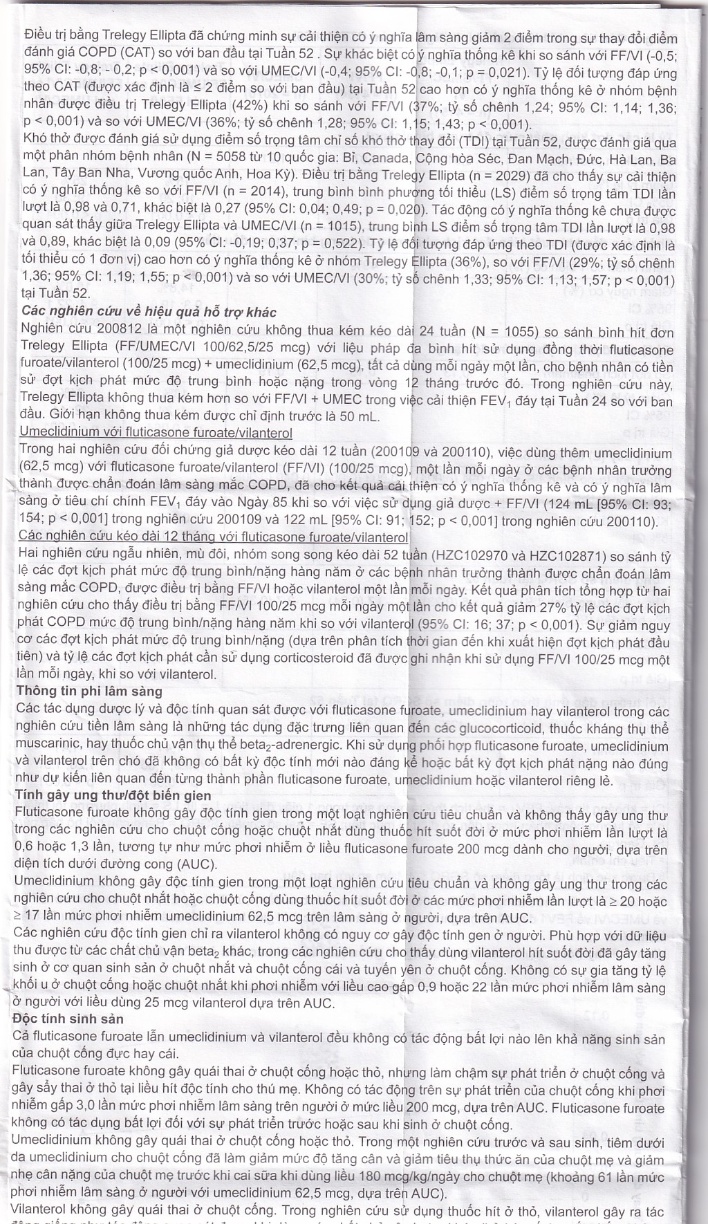Hình ảnh Thuốc bột hít phân liều Trelegy Ellipta GSK điều trị bệnh phổi tắc nghẽn mãn tính (30 liều hít)