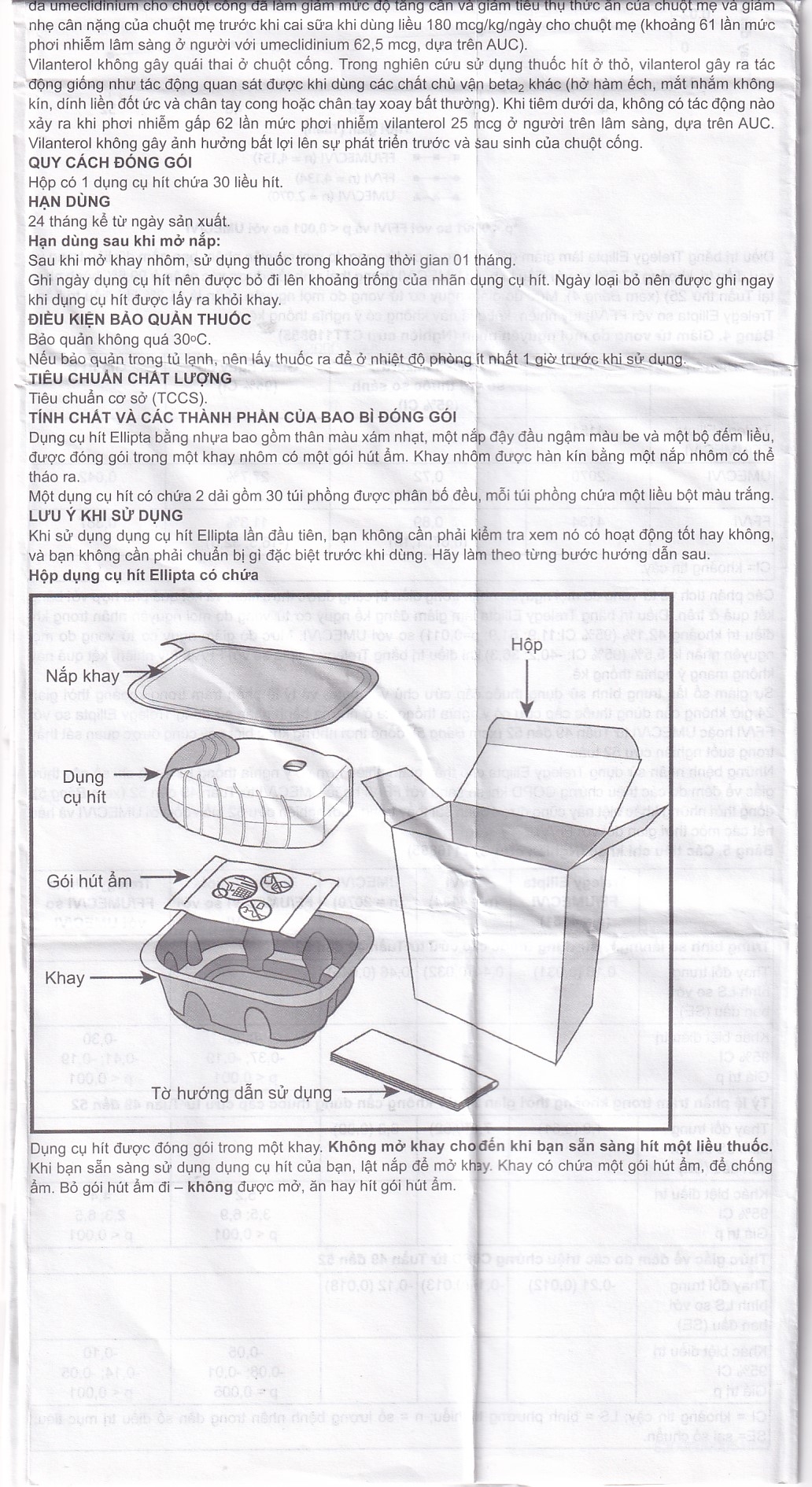 Hình ảnh Thuốc bột hít phân liều Trelegy Ellipta GSK điều trị bệnh phổi tắc nghẽn mãn tính (30 liều hít)
