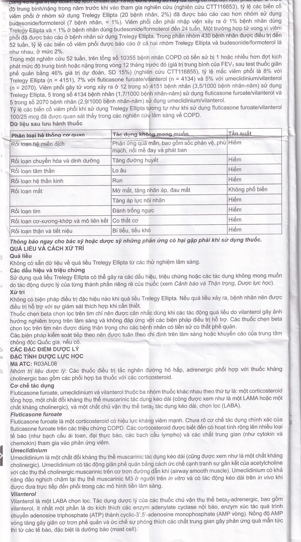 Hình ảnh Thuốc bột hít phân liều Trelegy Ellipta GSK điều trị bệnh phổi tắc nghẽn mãn tính (30 liều hít)