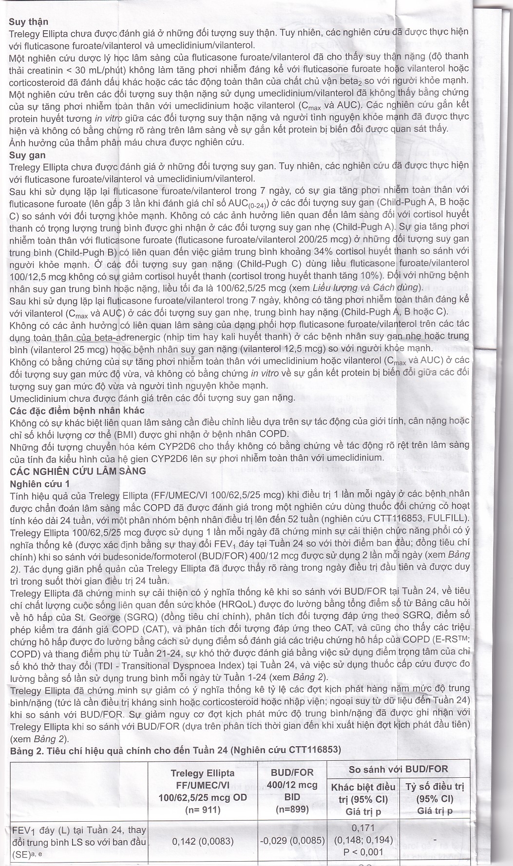 Hình ảnh Thuốc bột hít phân liều Trelegy Ellipta GSK điều trị bệnh phổi tắc nghẽn mãn tính (30 liều hít)