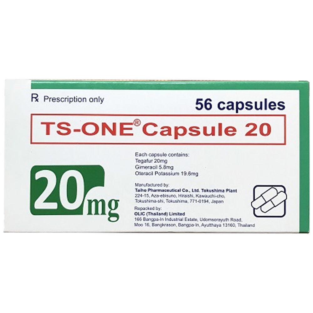 Hình ảnh Thuốc TS-One Capsule 20mg Taiho điều trị ung thư dạ dày (4 vỉ x 14 viên)