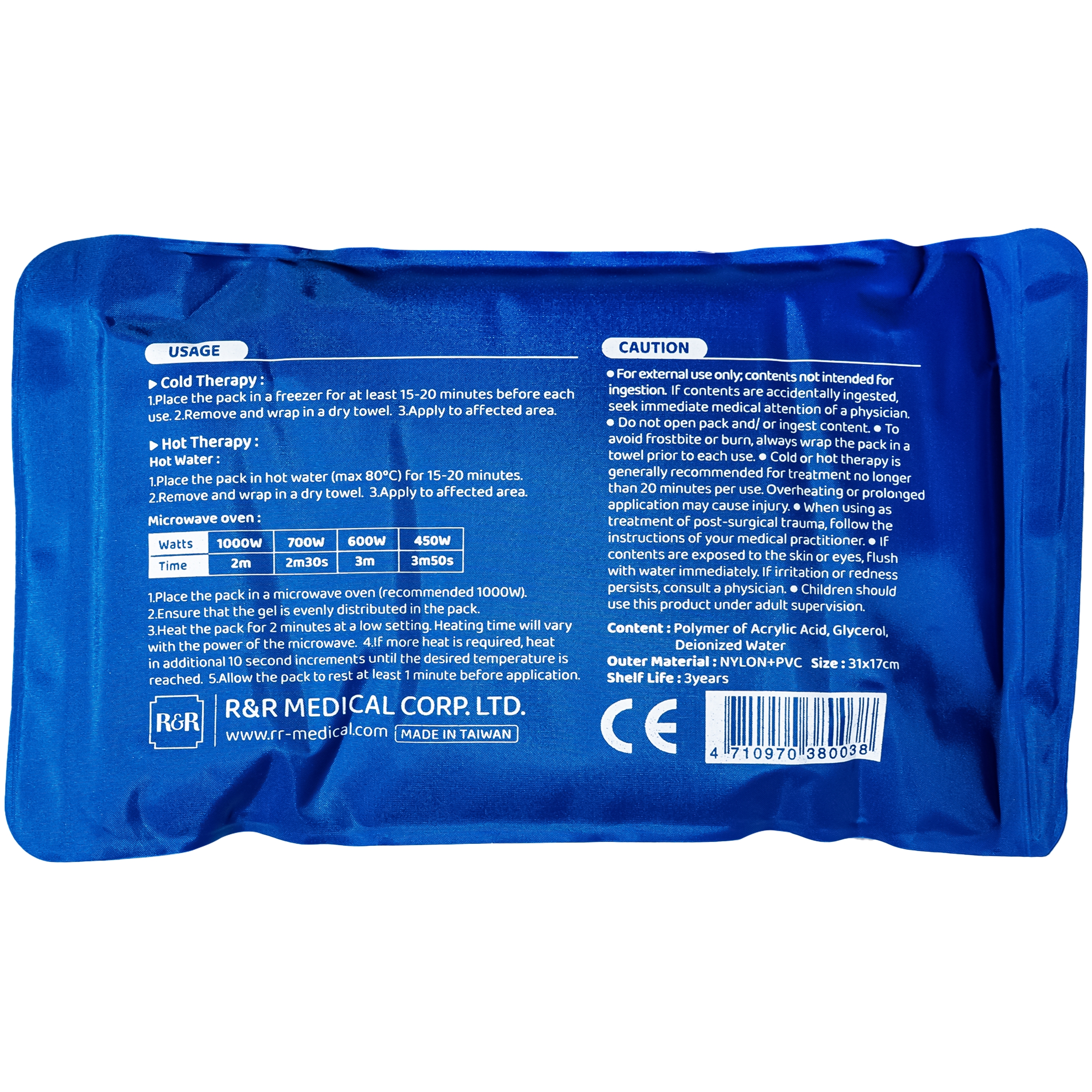 Hình ảnh Túi chườm nóng, lạnh Rexicare gel (31x17cm) Làm giảm co thắt cơ, đau, sưng phù, bầm máy sau chấn thương, thủ thuật nha khoa, côn trùng cắn