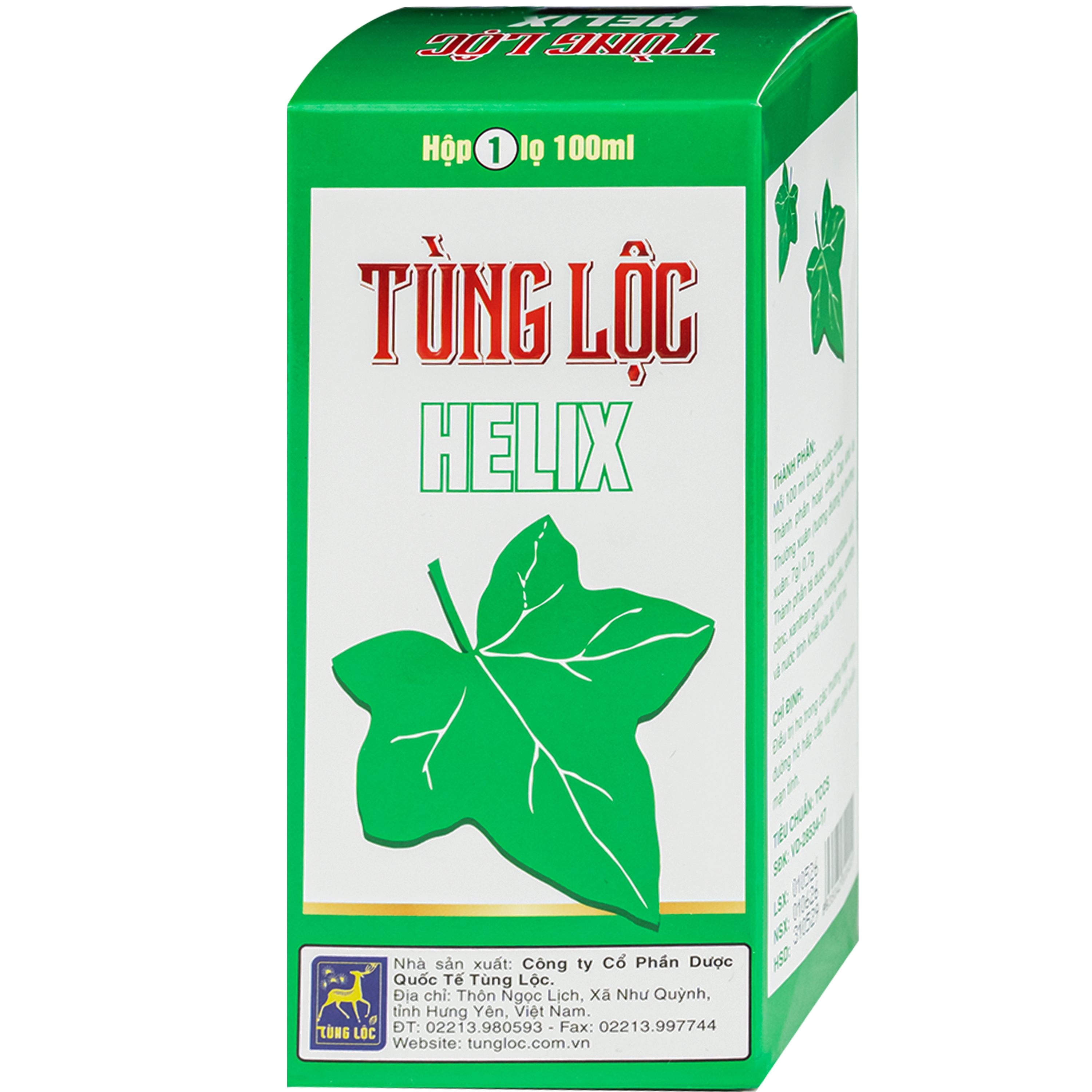 Hình ảnh Thuốc Tùng Lộc Helix điều trị ho trong các trường hợp viêm đường hô hấp cấp và viêm phế quản mạn tính (100ml)
