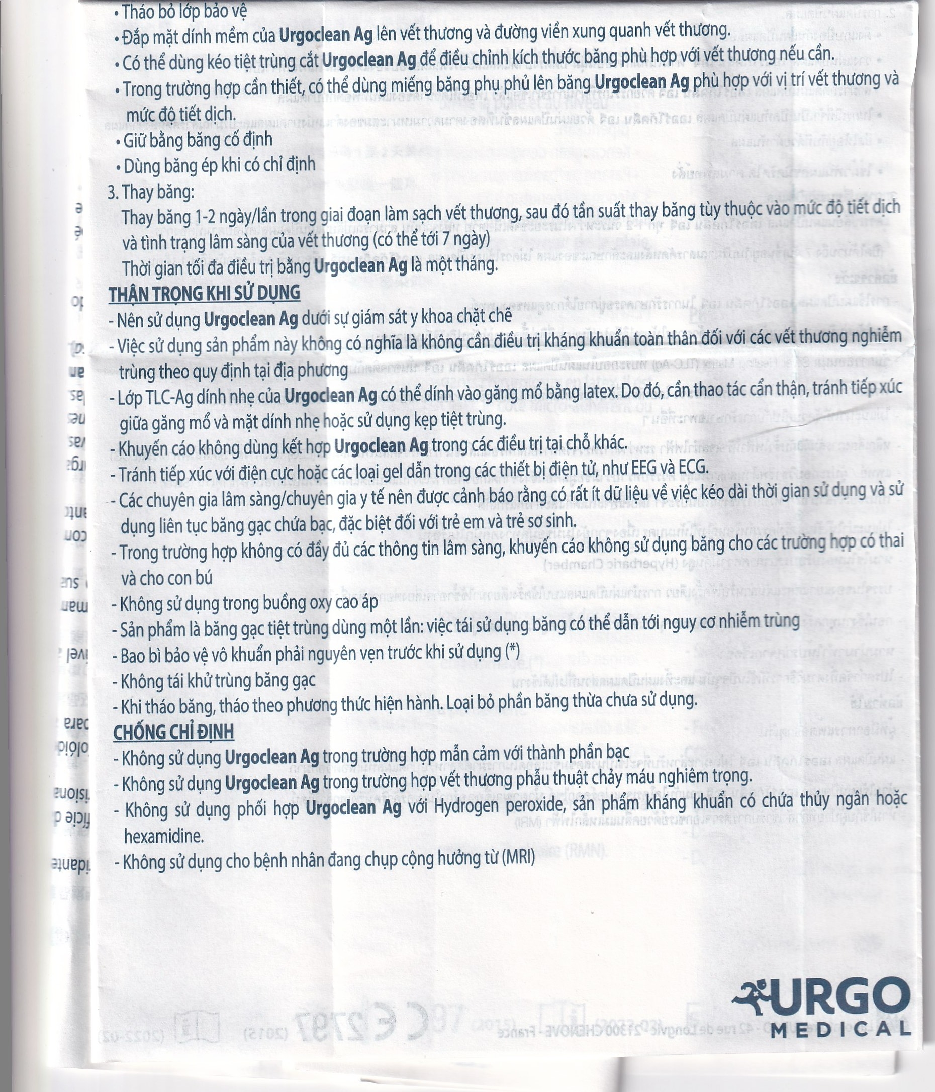 Hình ảnh Gạc kháng khuẩn chống dính UrgoClean Ag 10cm x 10cm Urgo làm sạch vết thương mạn tính (10 miếng)