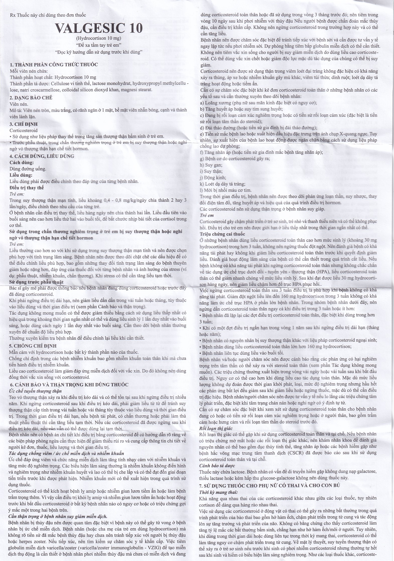 Hình ảnh Thuốc Valgesic 10 CT Pharma liệu pháp thay thế tăng sản lượng thận ở trẻ (6 vỉ x 10 viên)