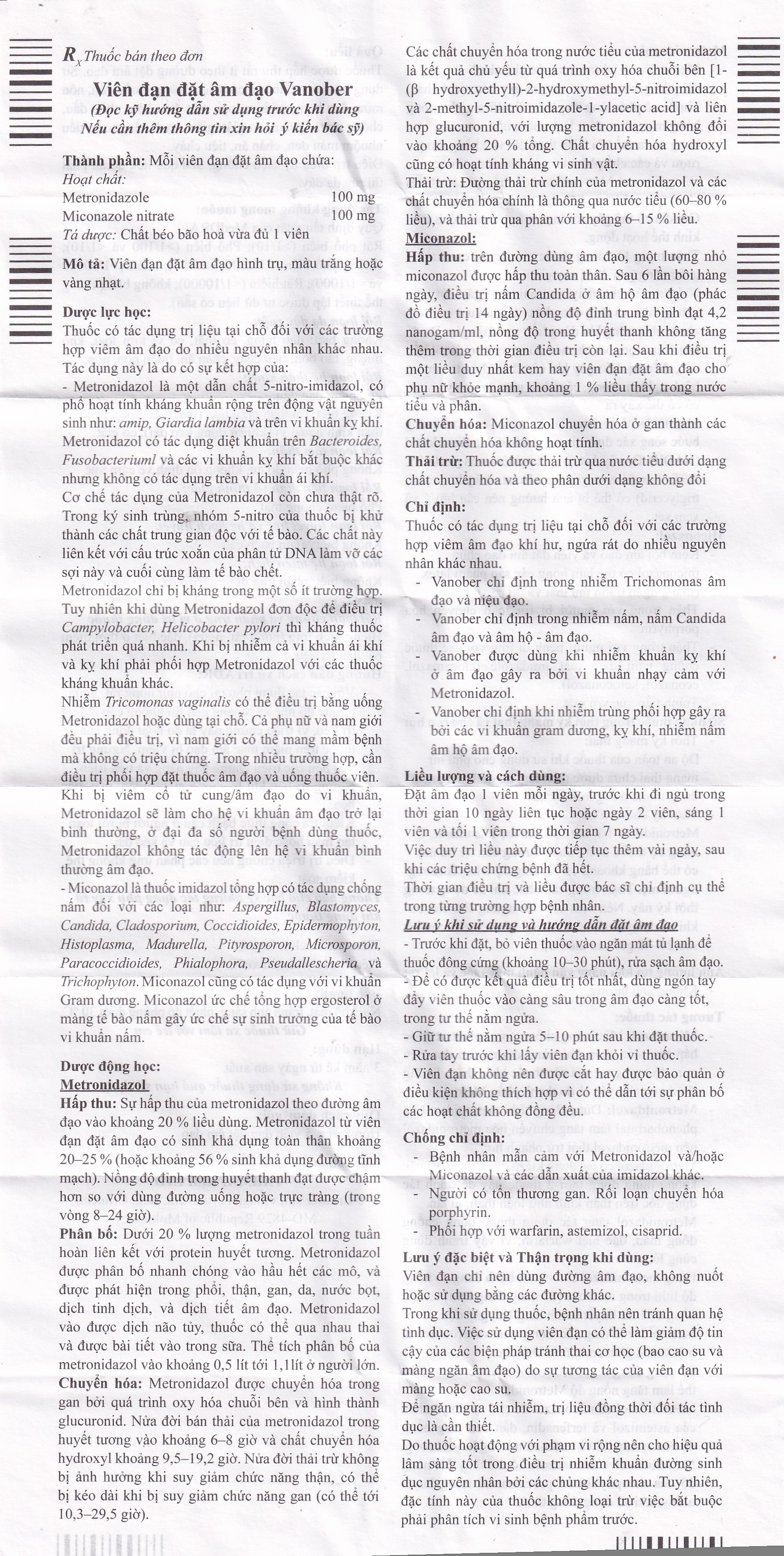 Hình ảnh Viên đặt âm đạo Vanober Farmaprim điều trị viêm âm đạo khí hư, ngứa rát (2 vỉ x 5 viên)