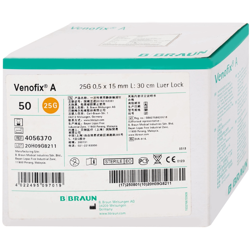 Hình ảnh Kim cánh bướm Venofix A 25G 0.5 x 15mm B.Braun (50 cái)