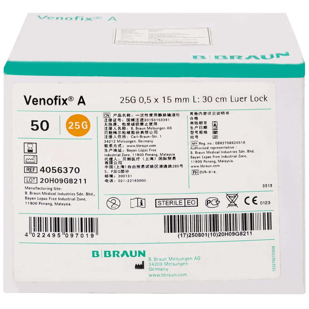 Hình ảnh Kim cánh bướm Venofix A 25G 0.5 x 15mm B.Braun (50 cái)