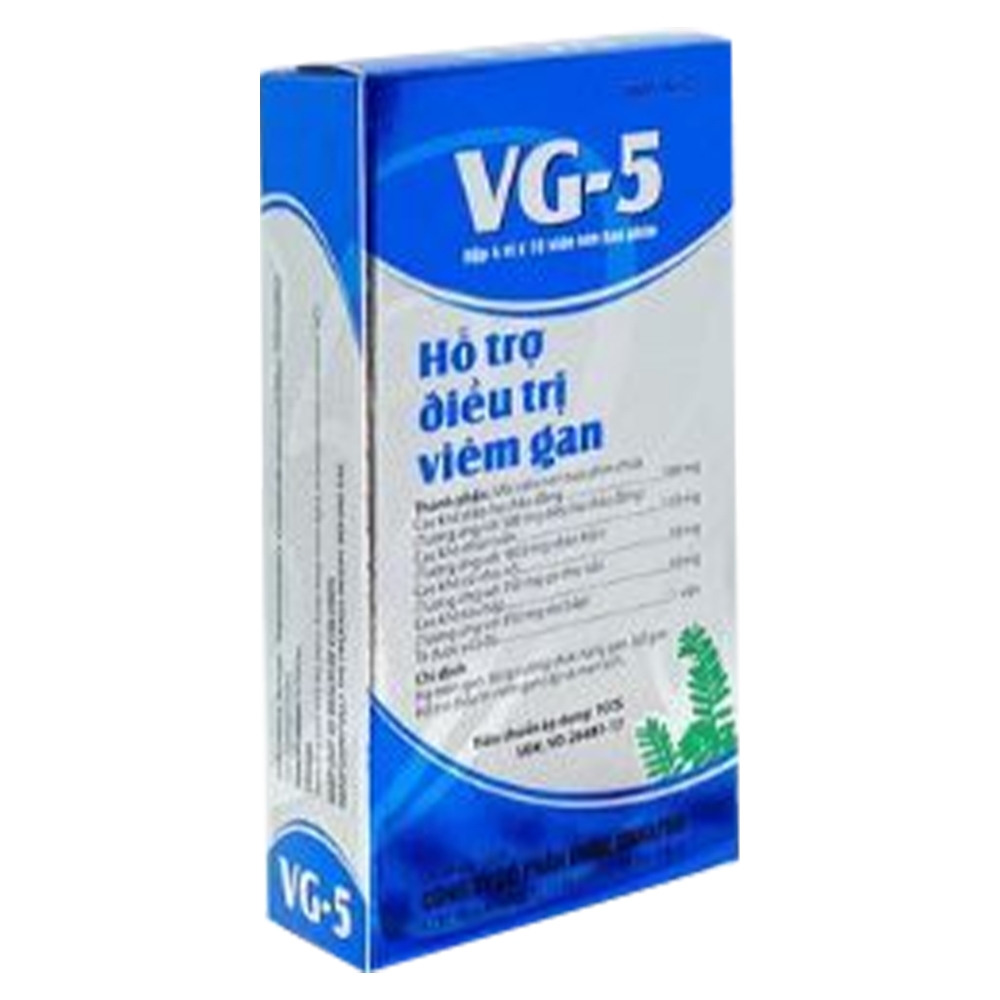 Hình ảnh Thuốc VG-5 Danapha điều trị hạ men gan, viêm gan (4 vỉ x 10 viên)