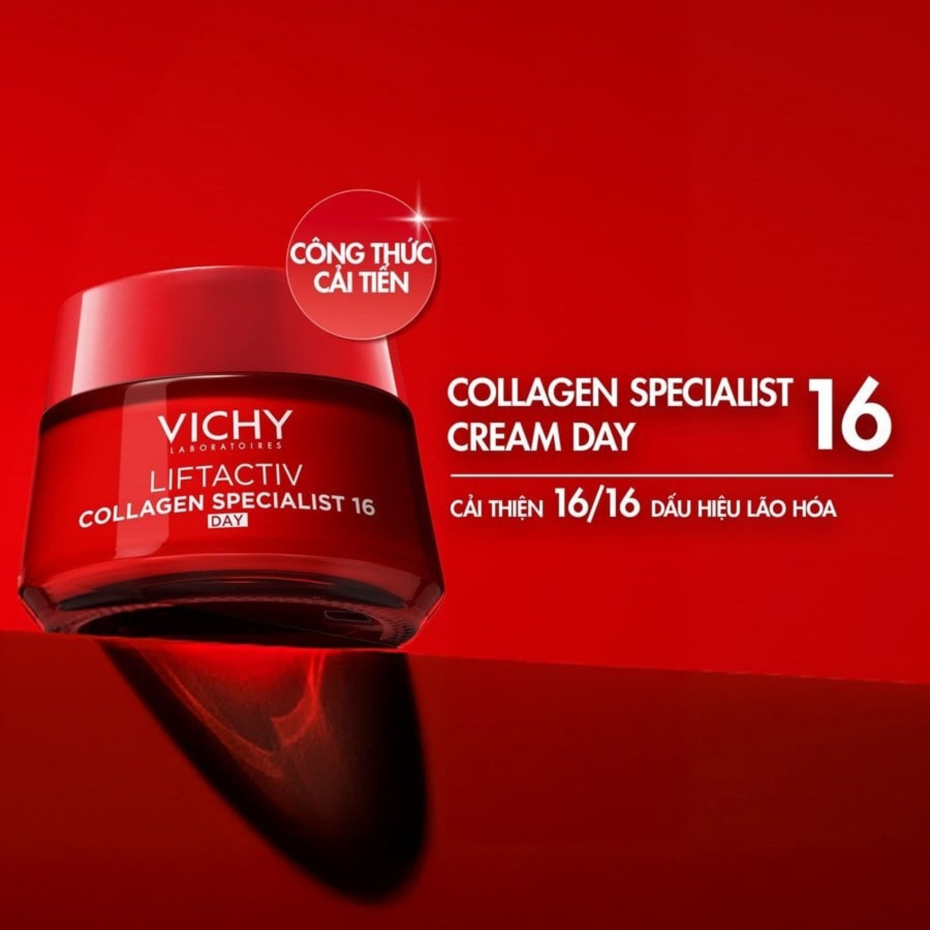 Hình ảnh Kem dưỡng ban ngày giảm nếp nhăn và săn chắc da Vichy Liftactiv Collagen Specialist 16 Cream Day 50ml