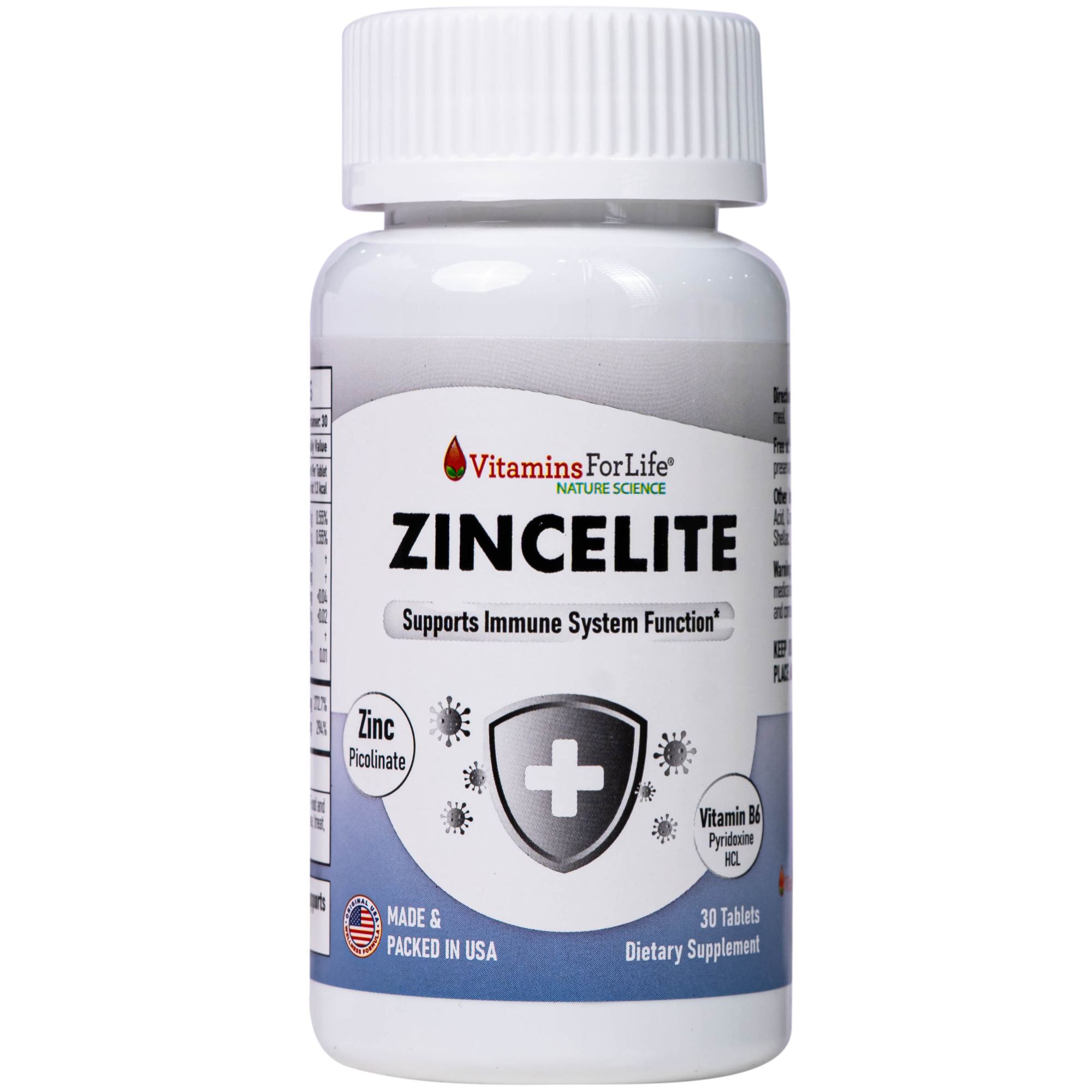 Hình ảnh Viên uống hỗ trợ cải thiện sức đề kháng cho cơ thể ZINCELITE Vitamins For Life (Hộp 30 viên)
