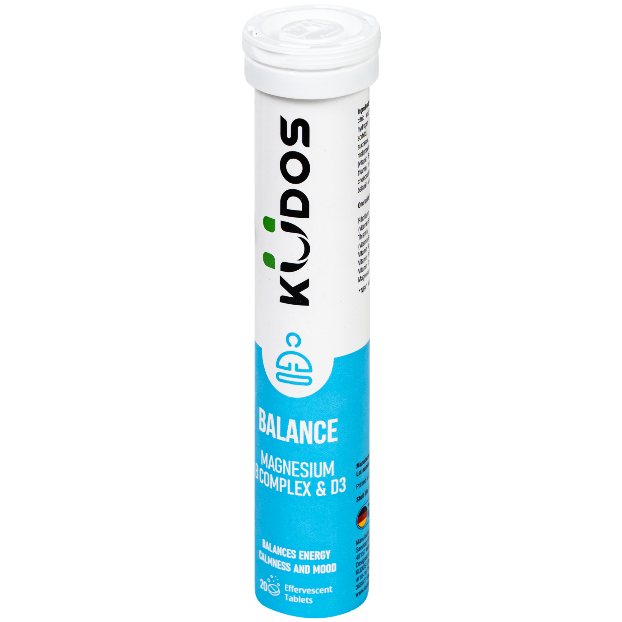 Hình ảnh Viên Sủi Kudos Balance Magnesium B Complex & D3 (20 viên)