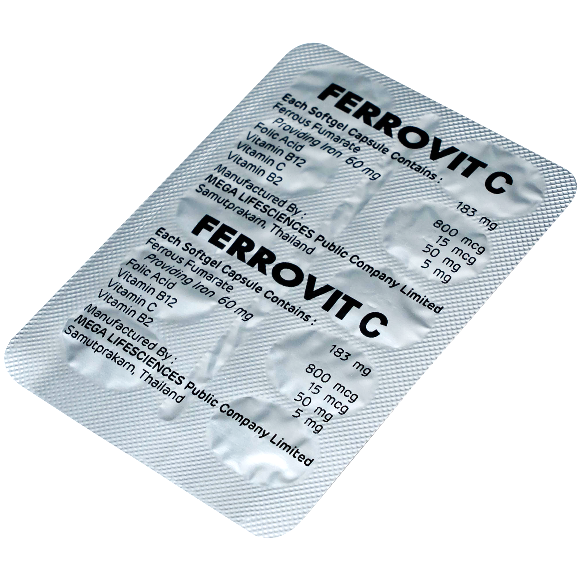 Hình ảnh Viên uống hỗ trợ giảm nguy cơ thiếu máu do thiếu sắt Ferrovit C Mega (3 vỉ x 10 viên)
