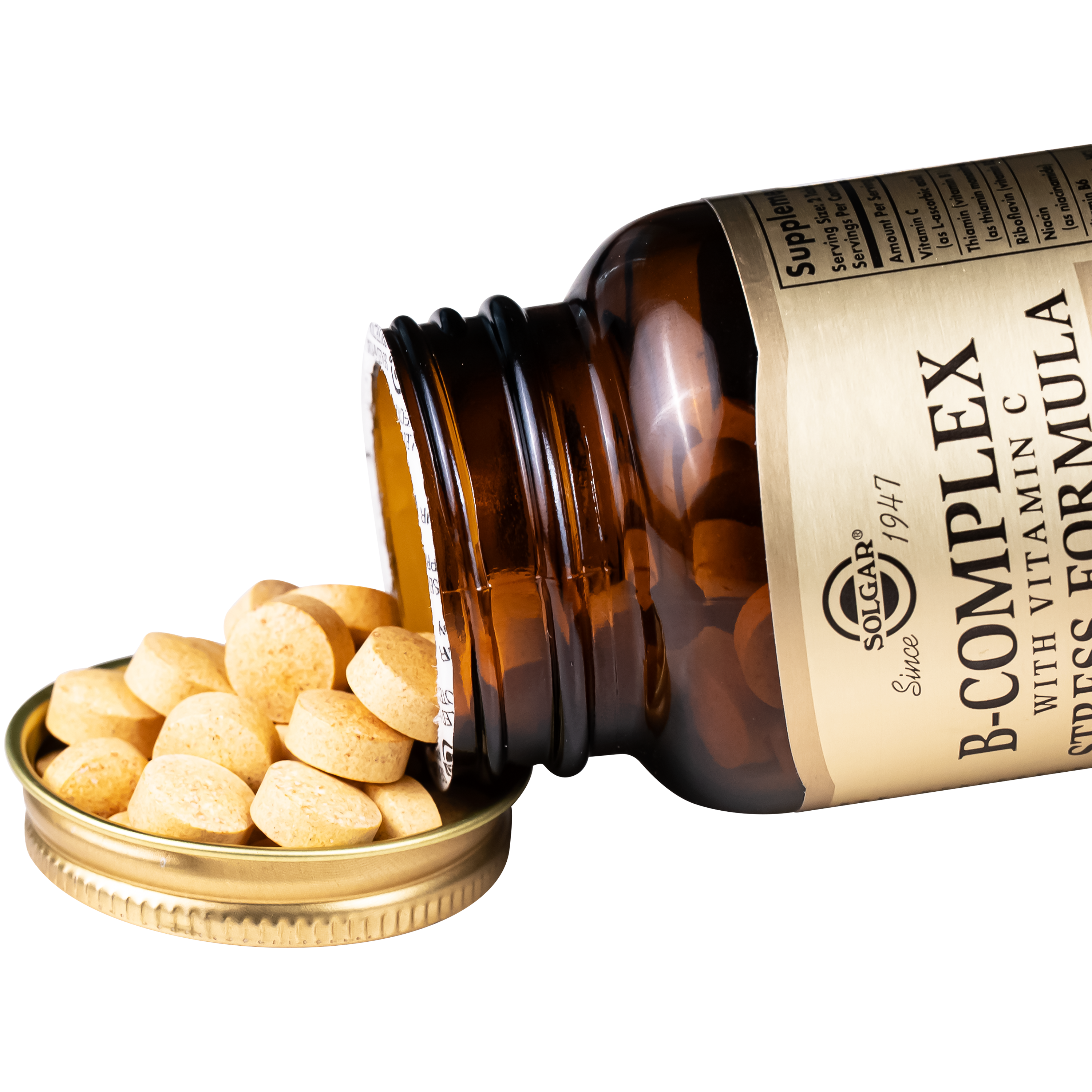 Hình ảnh Viên uống hỗ trợ tăng cường hoạt động của não B-Complex with Vitamin C Stress Formula Solgar (100 viên)