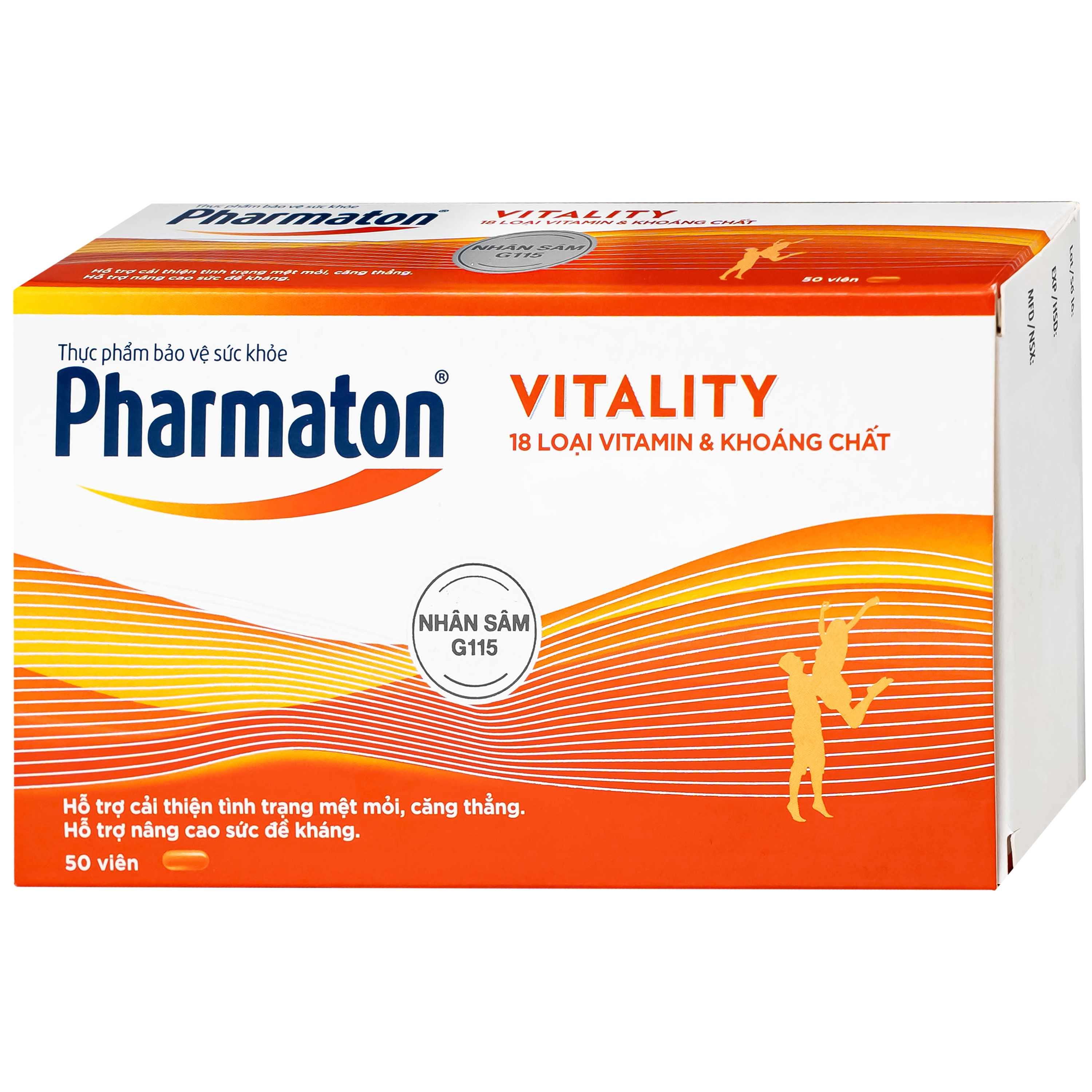 Hình ảnh Viên uống bổ sung năng lượng Pharmaton Vitality Sanofi hỗ trợ cải thiện tình trạng mệt mỏi, căng thẳng, nâng cao sức đề kháng dạng vỉ (5 vỉ x 10 viên)