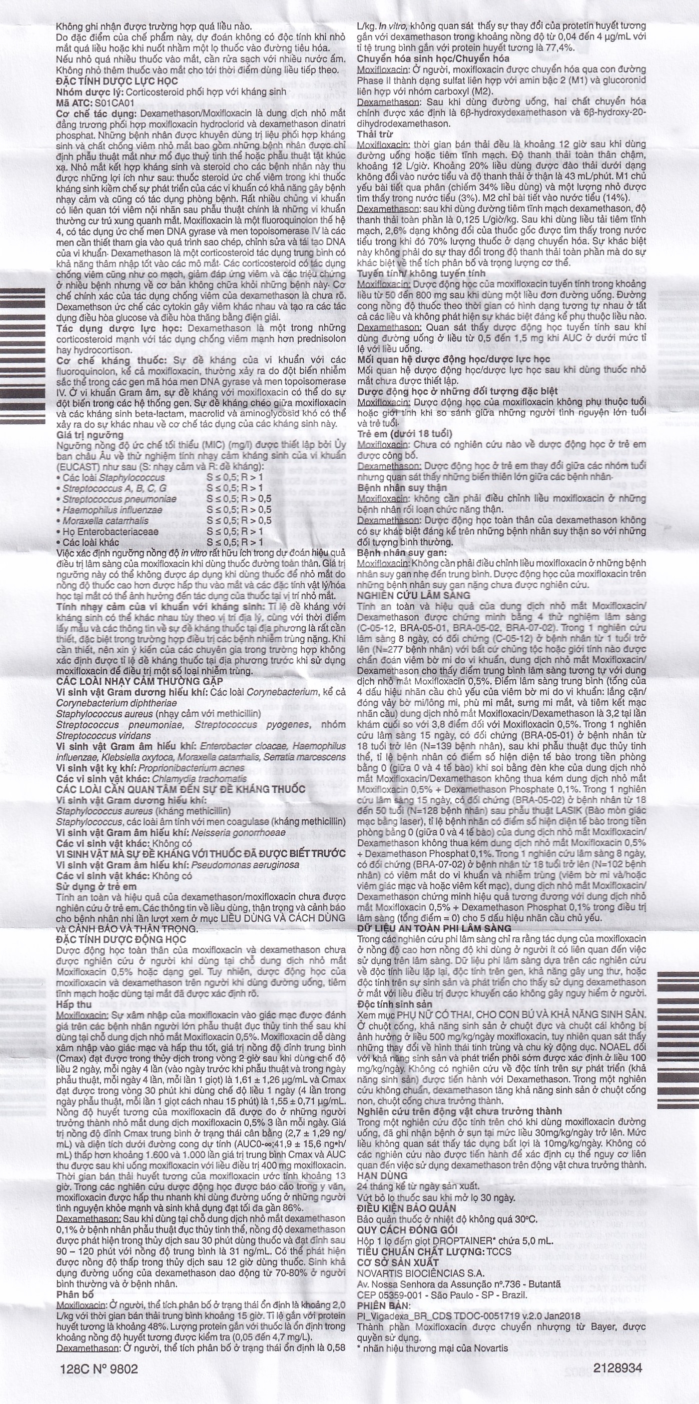 Hình ảnh Thuốc nhỏ mắt Vigadexa Alcon điều trị các chứng nhiễm khuẩn ở mắt (5ml)