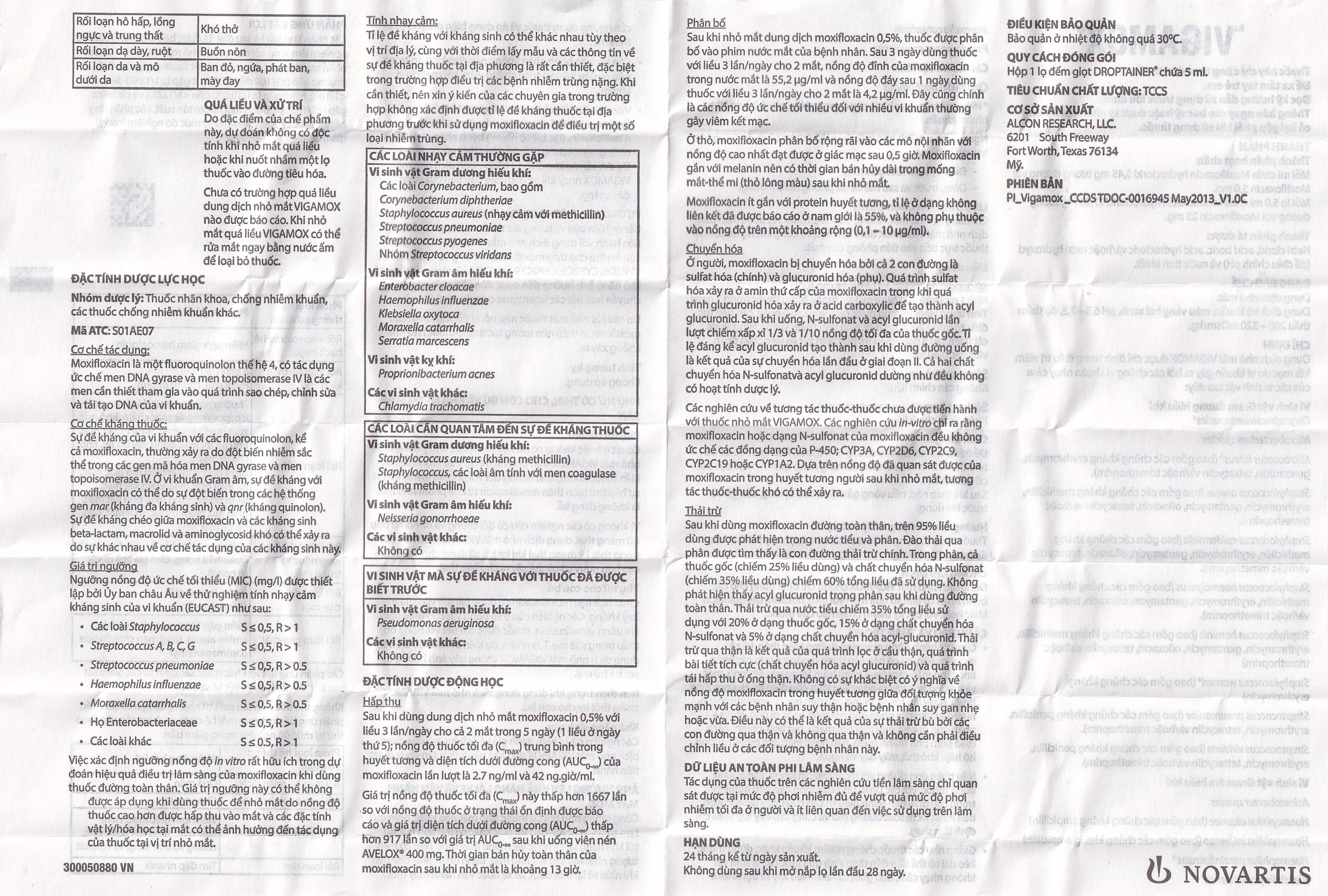 Hình ảnh Thuốc nhỏ mắt Vigamox Alcon điều trị viêm kết mạc (5ml)