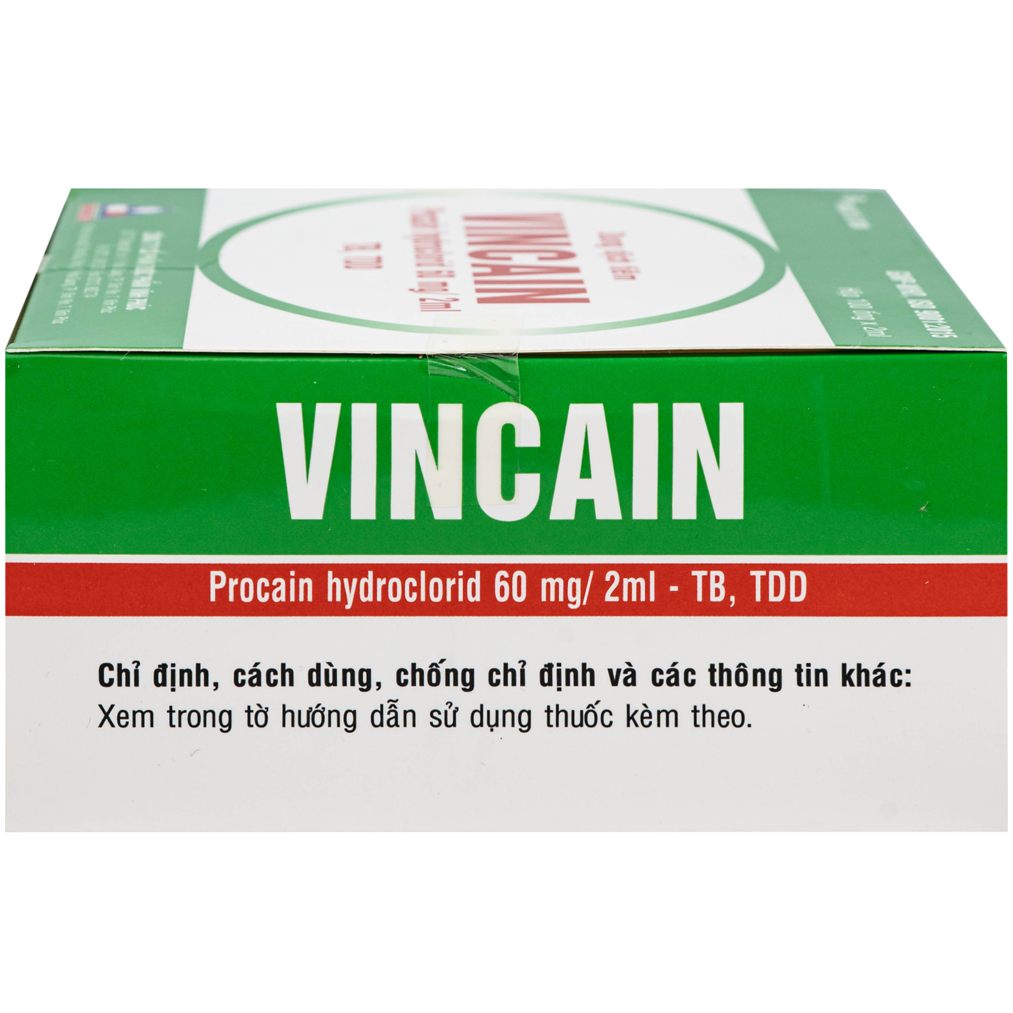 Hình ảnh Dung dịch tiêm Vincain 60mg Vinphaco gây tê tại chỗ, gây tê cột sống (100 ống x 2ml)