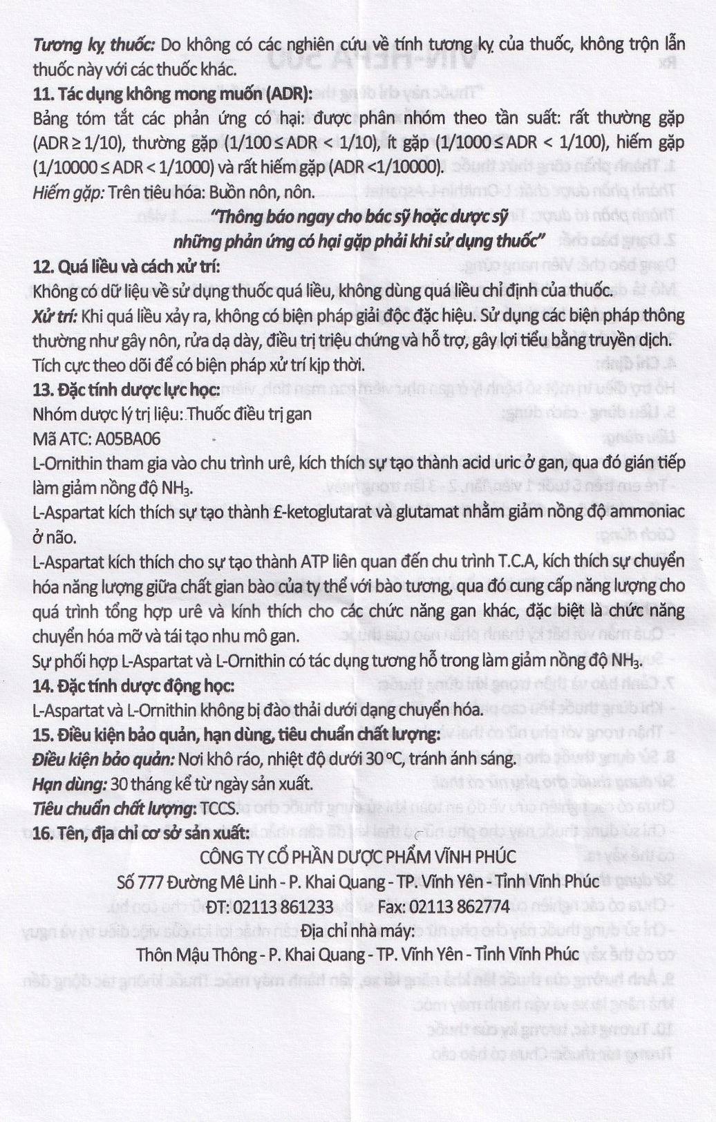 Hình ảnh Thuốc Vin-Hepa 500 Vinphaco điều trị các bệnh lý ở gan (6 vỉ x 10 viên)