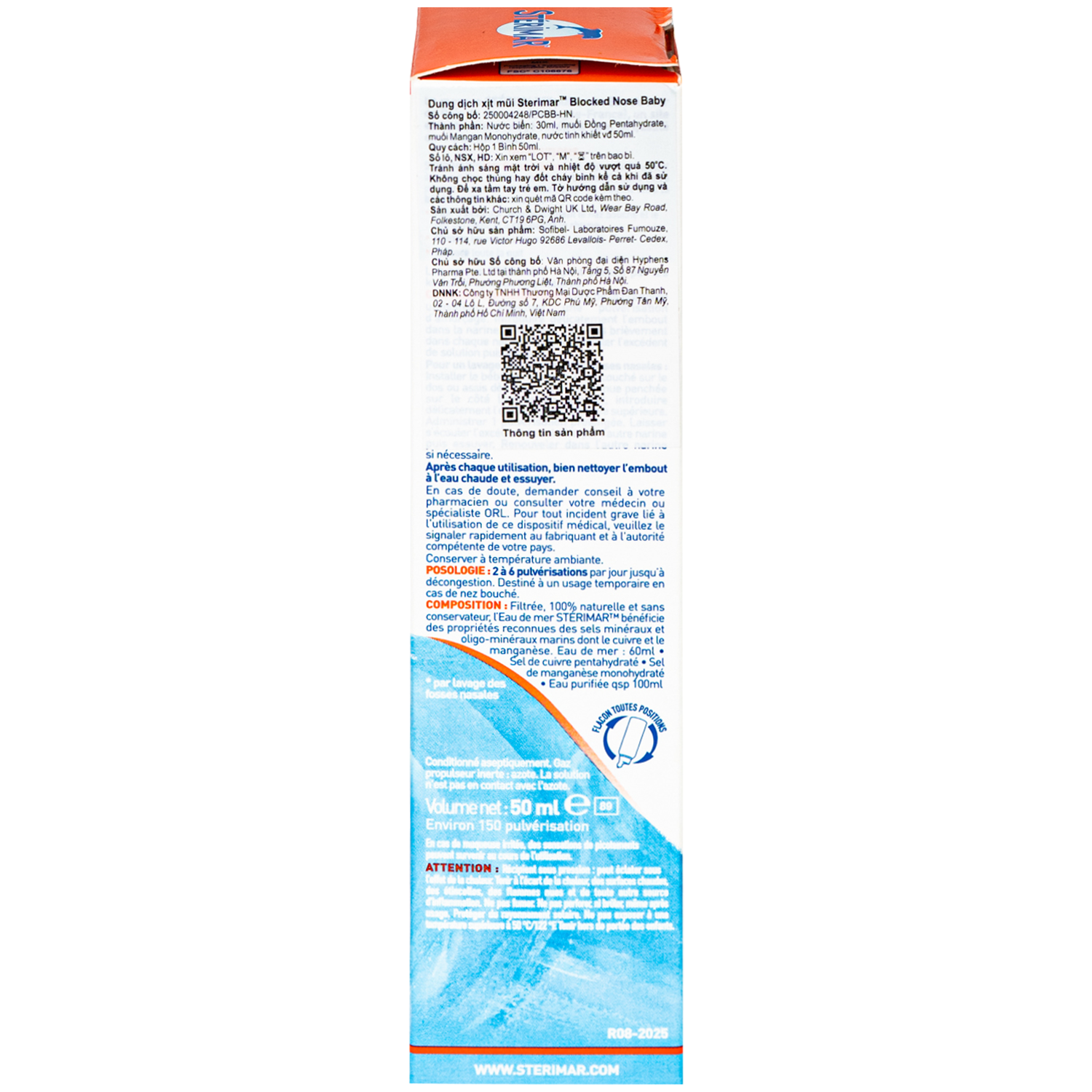Hình ảnh Xịt mũi trẻ em Sterimar Blocked Nose Baby (Mẫu mới) - Hỗ trợ giảm viêm mũi, nghẹt mũi cho trẻ từ 3 tháng đến 3 tuổi (50ml)