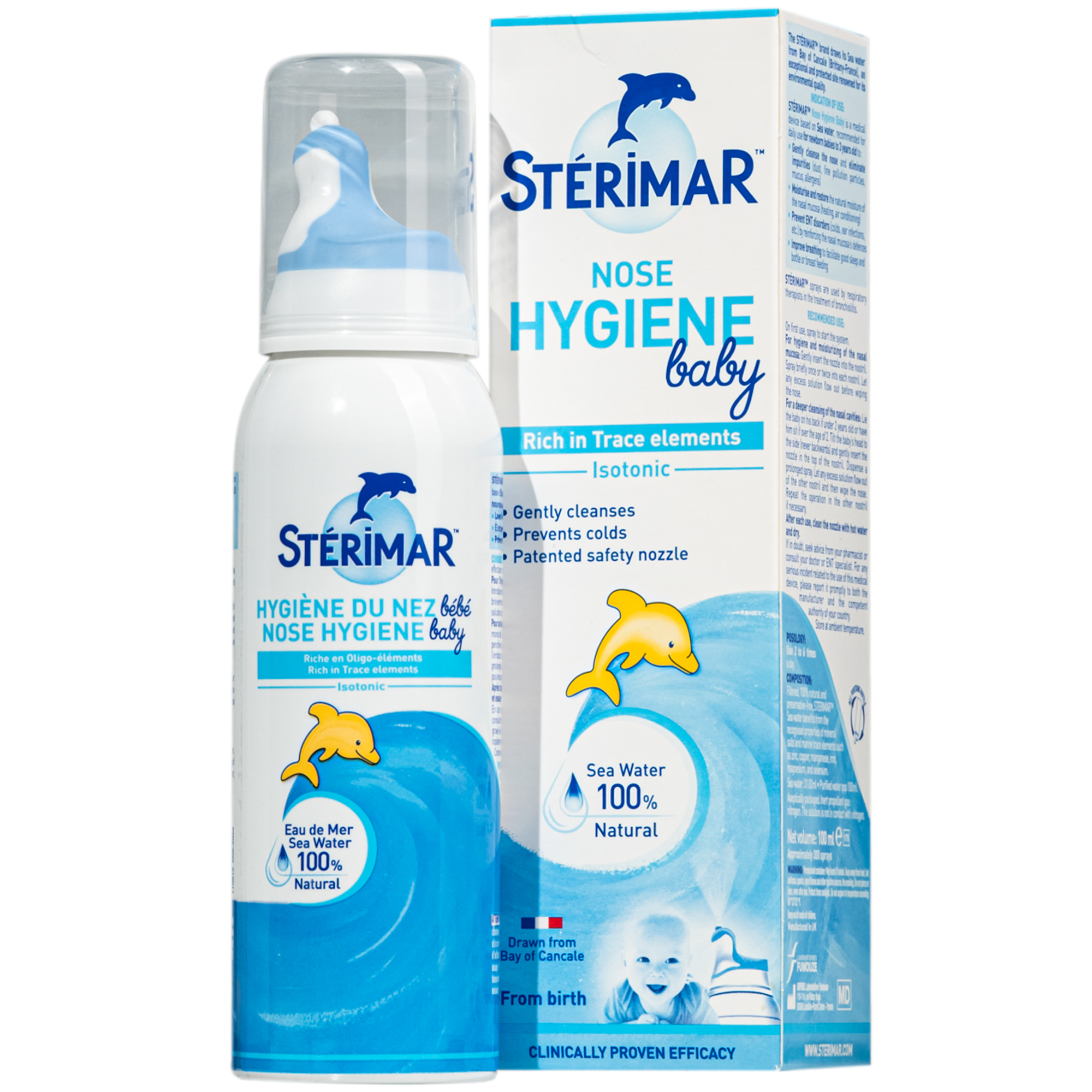 Hình ảnh Xịt mũi trẻ em Sterimar Hygiene Baby - Vệ sinh mũi cho trẻ từ 0 đến 3 tuổi (100ml)