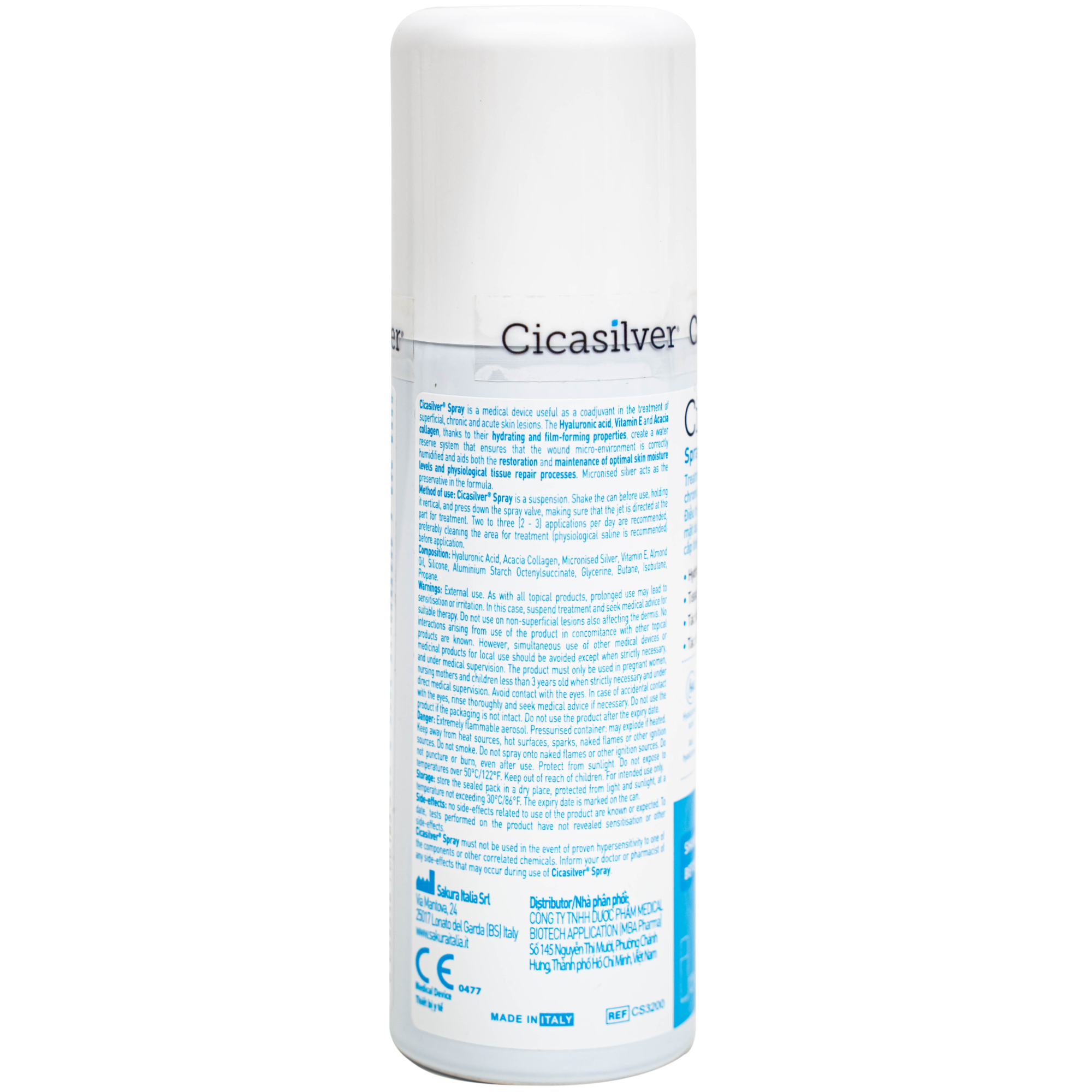 Hình ảnh Xịt phủ vết thương, vết bỏng Cicasilver Spray 125ml giúp bảo vệ làm lành vết thương