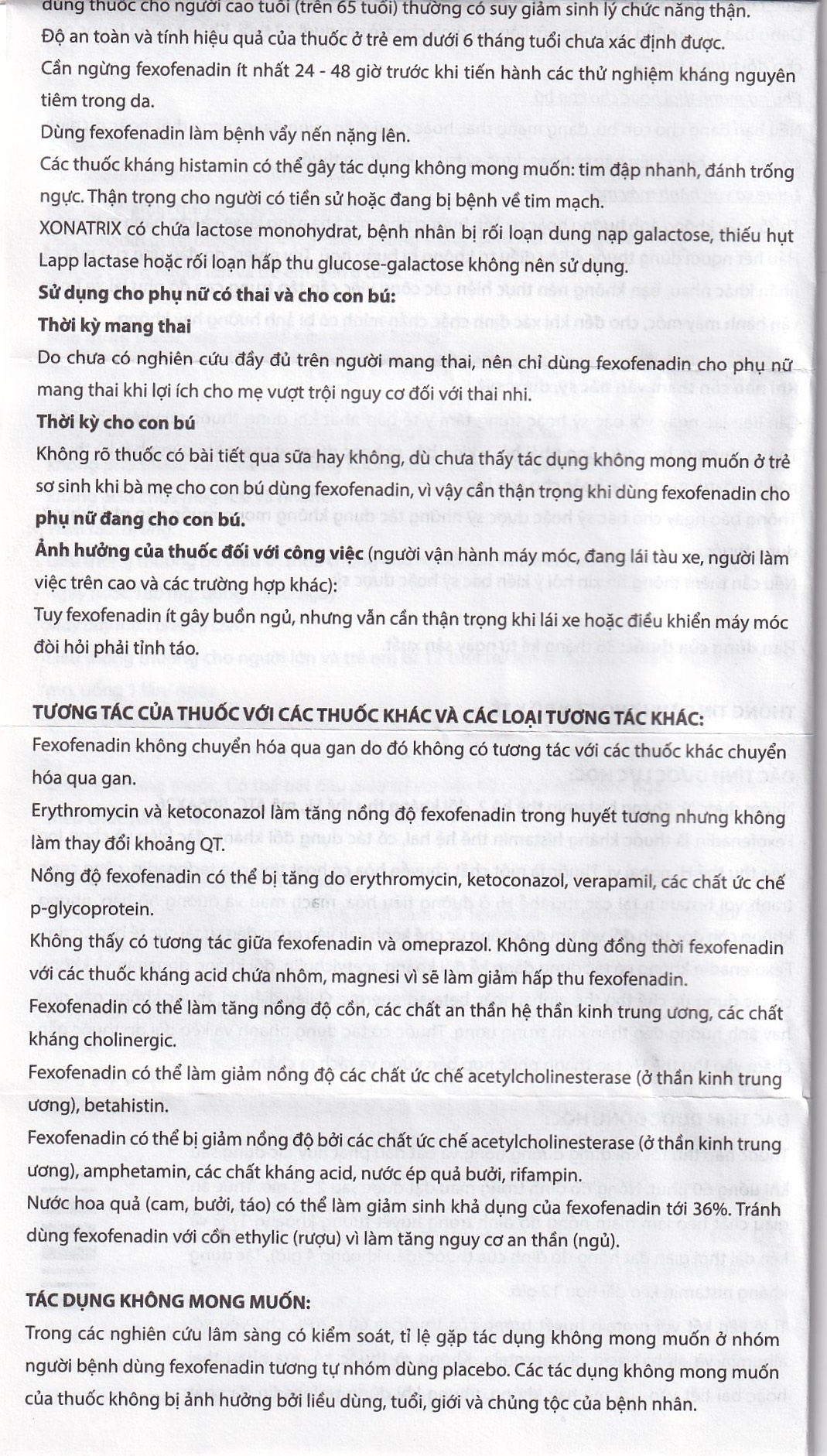 Hình ảnh Thuốc Xonatrix 60mg DaviPharm điều trị triệu chứng viêm mũi dị ứng theo mùa (3 vỉ x 10 viên) 