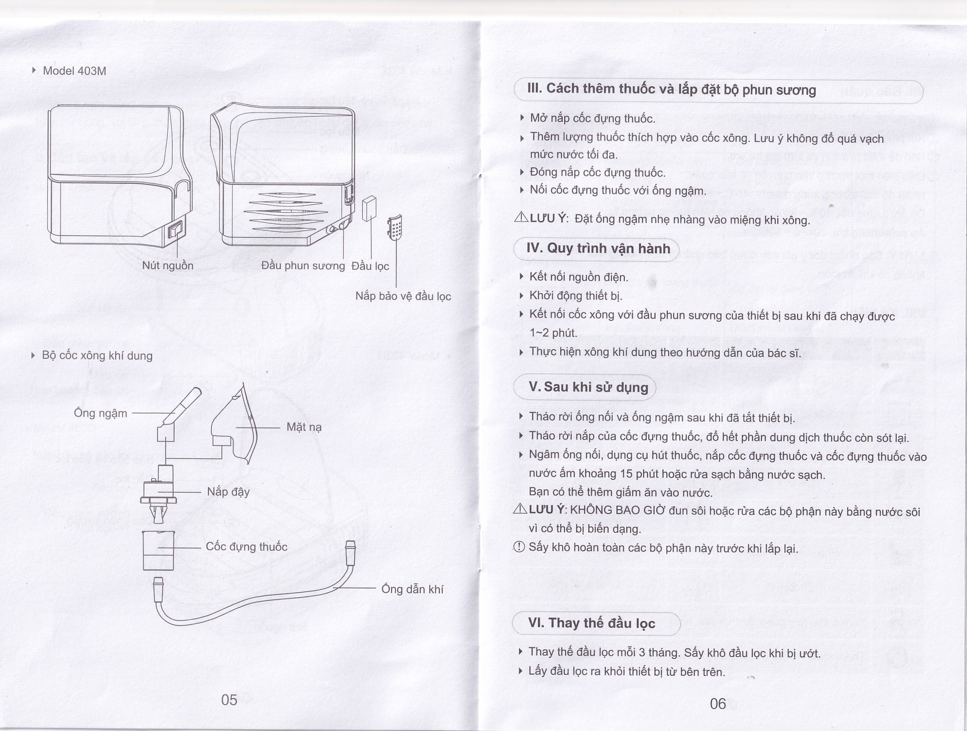 Hình ảnh Máy xông khí dung nén khí Yuwell 403M chuyển thuốc dạng dung dịch thành sương mù cho niêm mạc hô hấp