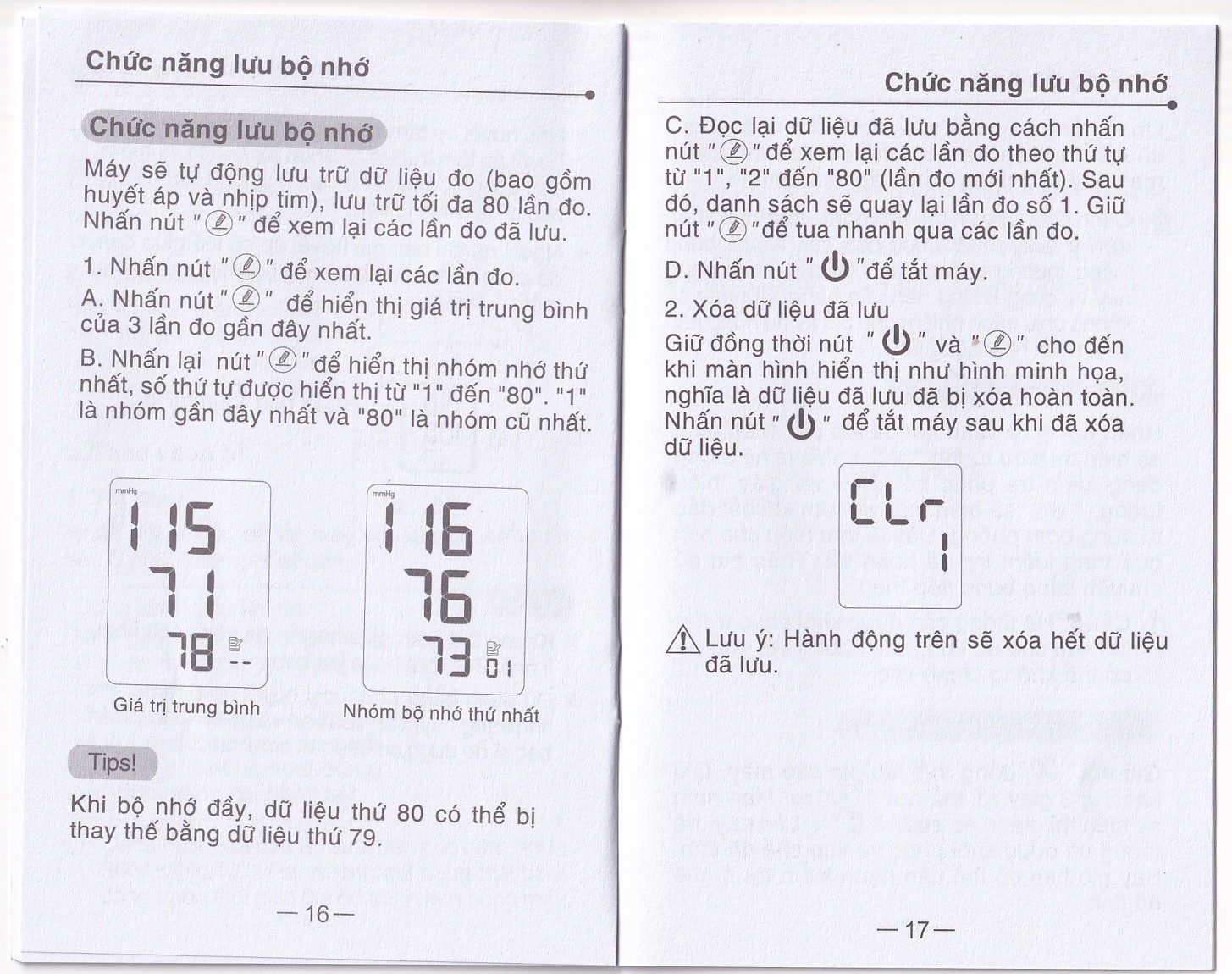 Hình ảnh Máy đo huyết áp điện tử bắp tay Yuwell YE610D bộ nhớ lưu trữ đến 80 lần, cho kết quả trung bình 3 lần đo