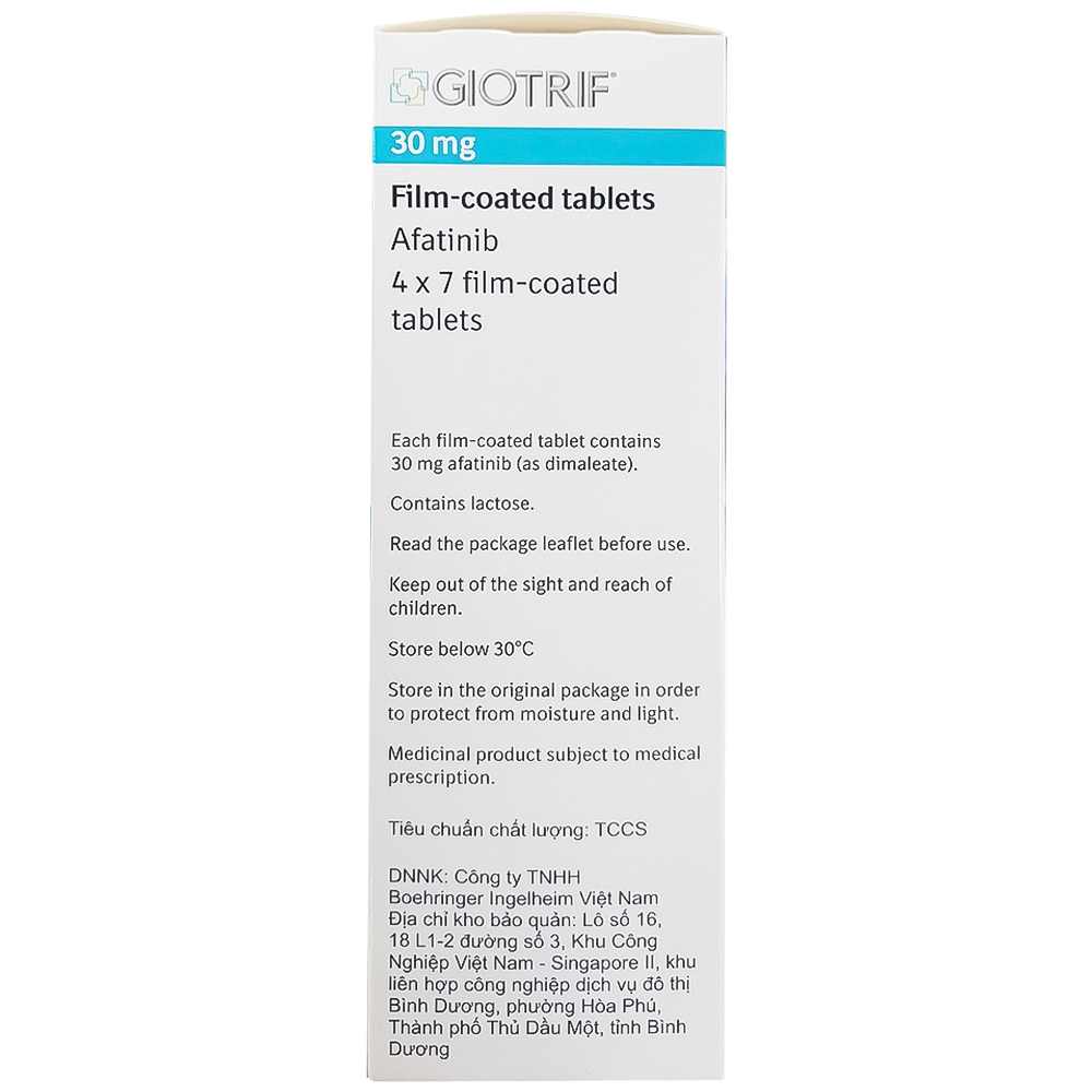 Hình ảnh Thuốc Giotrif 30mg Boehringer điều trị ung thư phổi (4 vỉ x 7 viên)