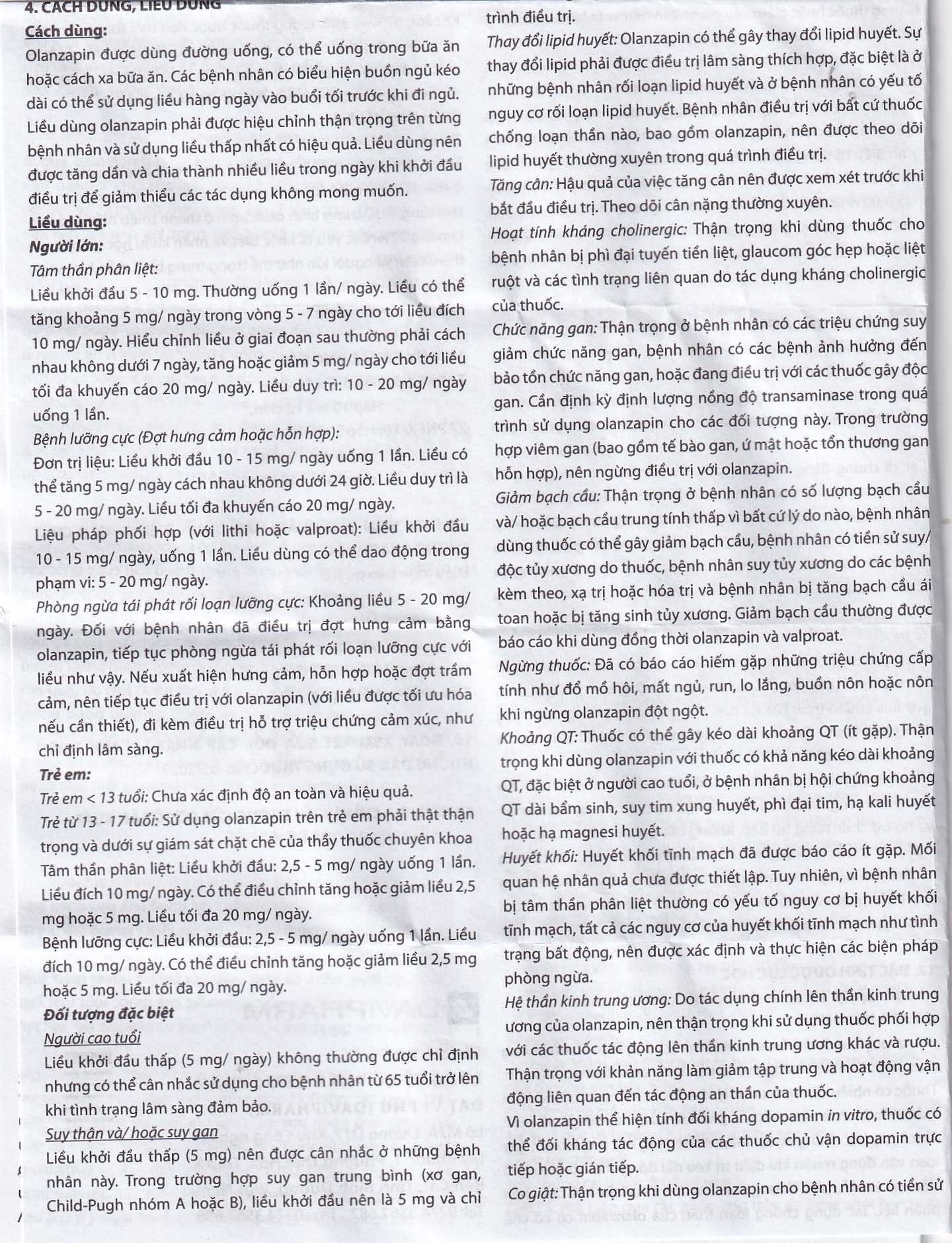 Hình ảnh Thuốc Zapnex-5 DaviPharm điều trị tâm thần phân liệt (6 vỉ x 10 viên) 