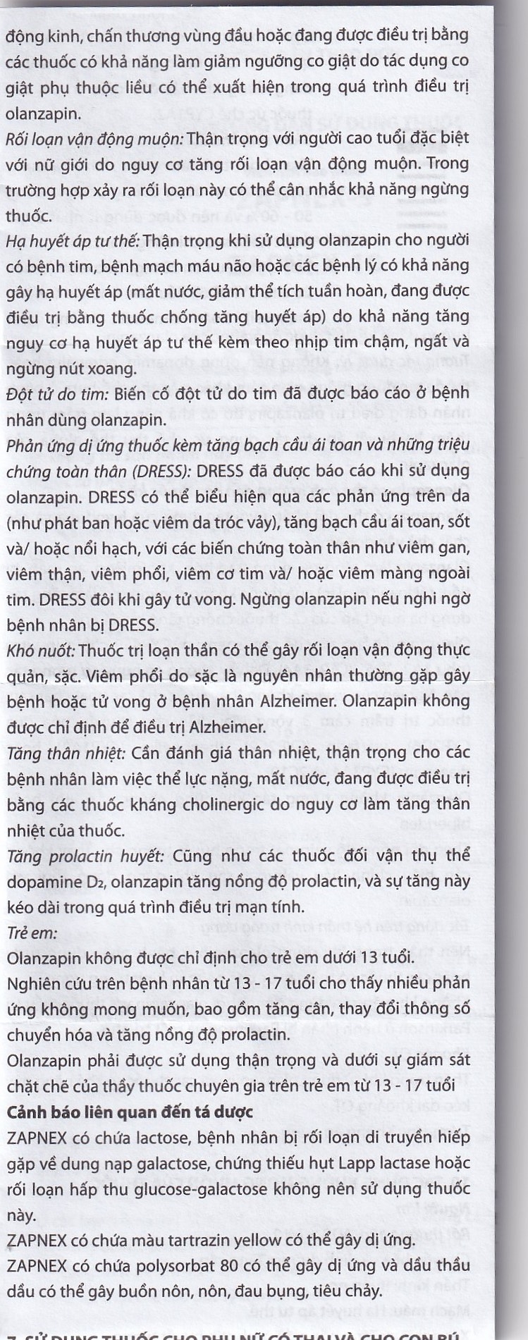 Hình ảnh Thuốc Zapnex-5 DaviPharm điều trị tâm thần phân liệt (6 vỉ x 10 viên) 