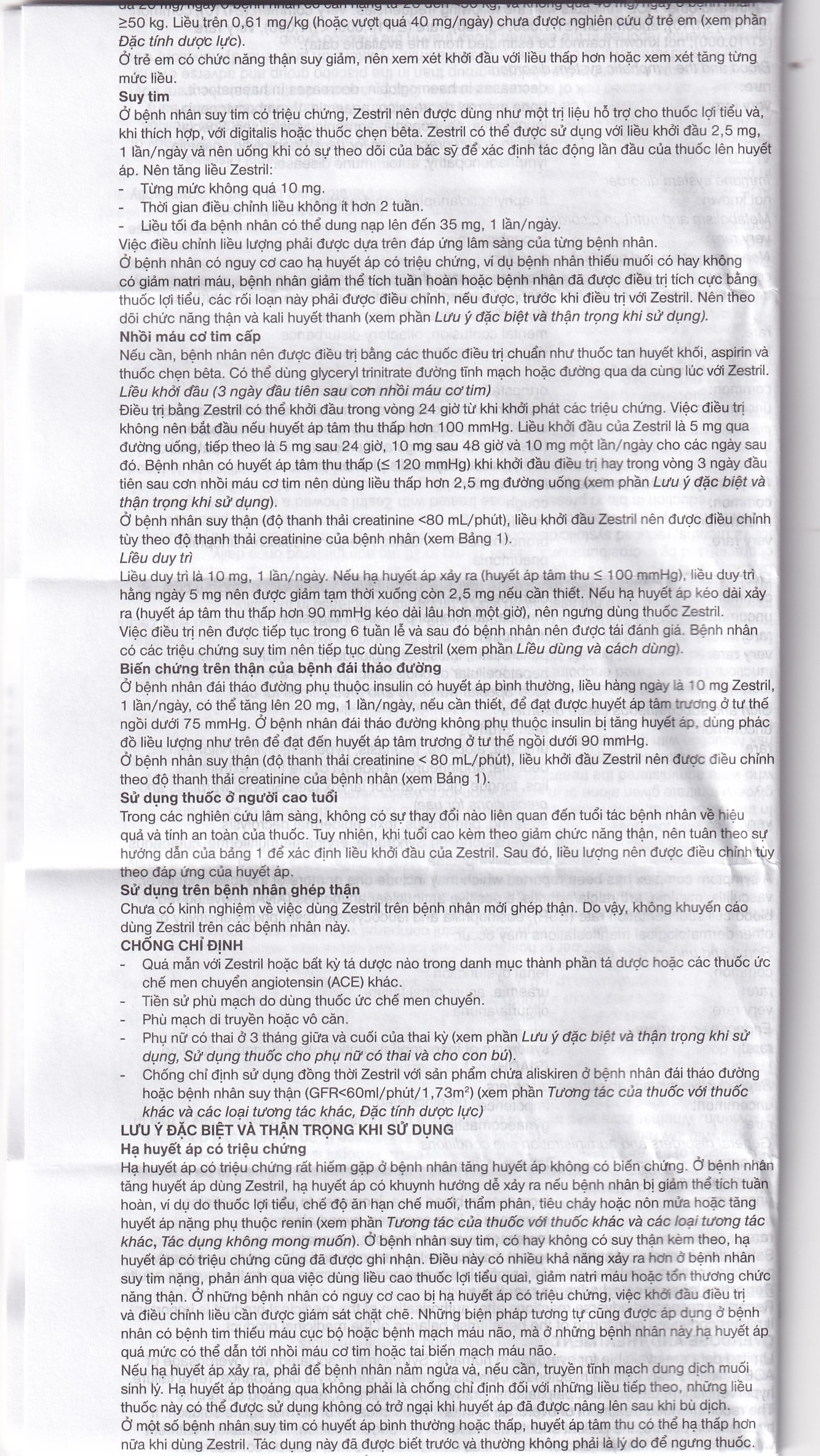 Hình ảnh Thuốc Zestril 5mg AstraZeneca điều trị tăng huyết áp, suy tim (2 vỉ x 14 viên)