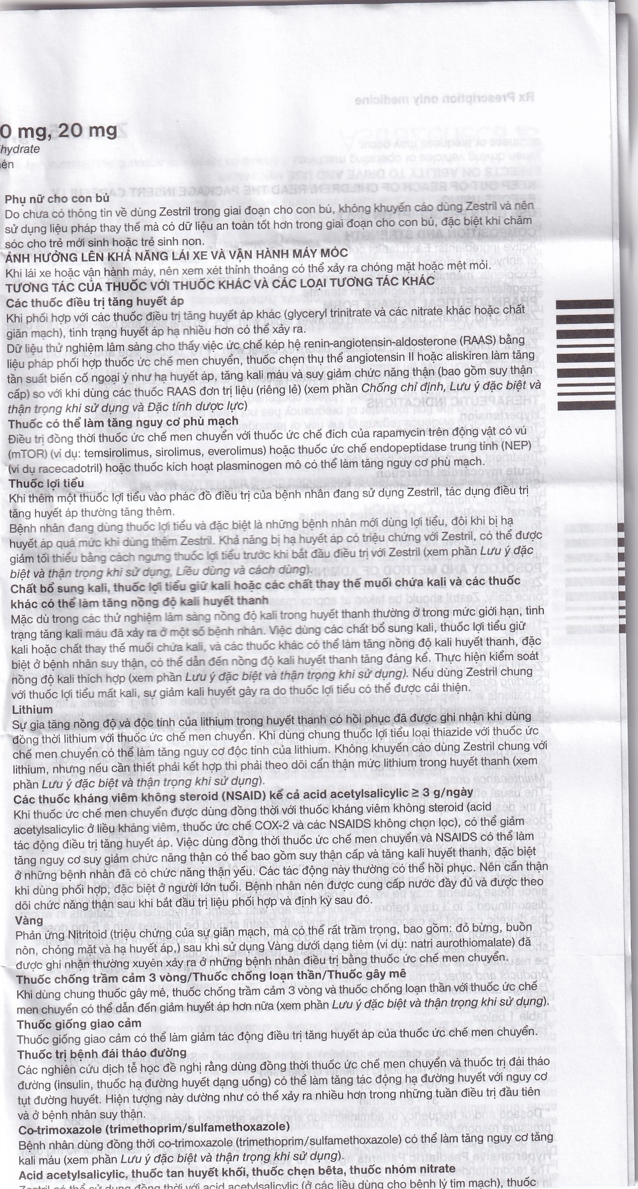 Hình ảnh Thuốc Zestril 5mg AstraZeneca điều trị tăng huyết áp, suy tim (2 vỉ x 14 viên)