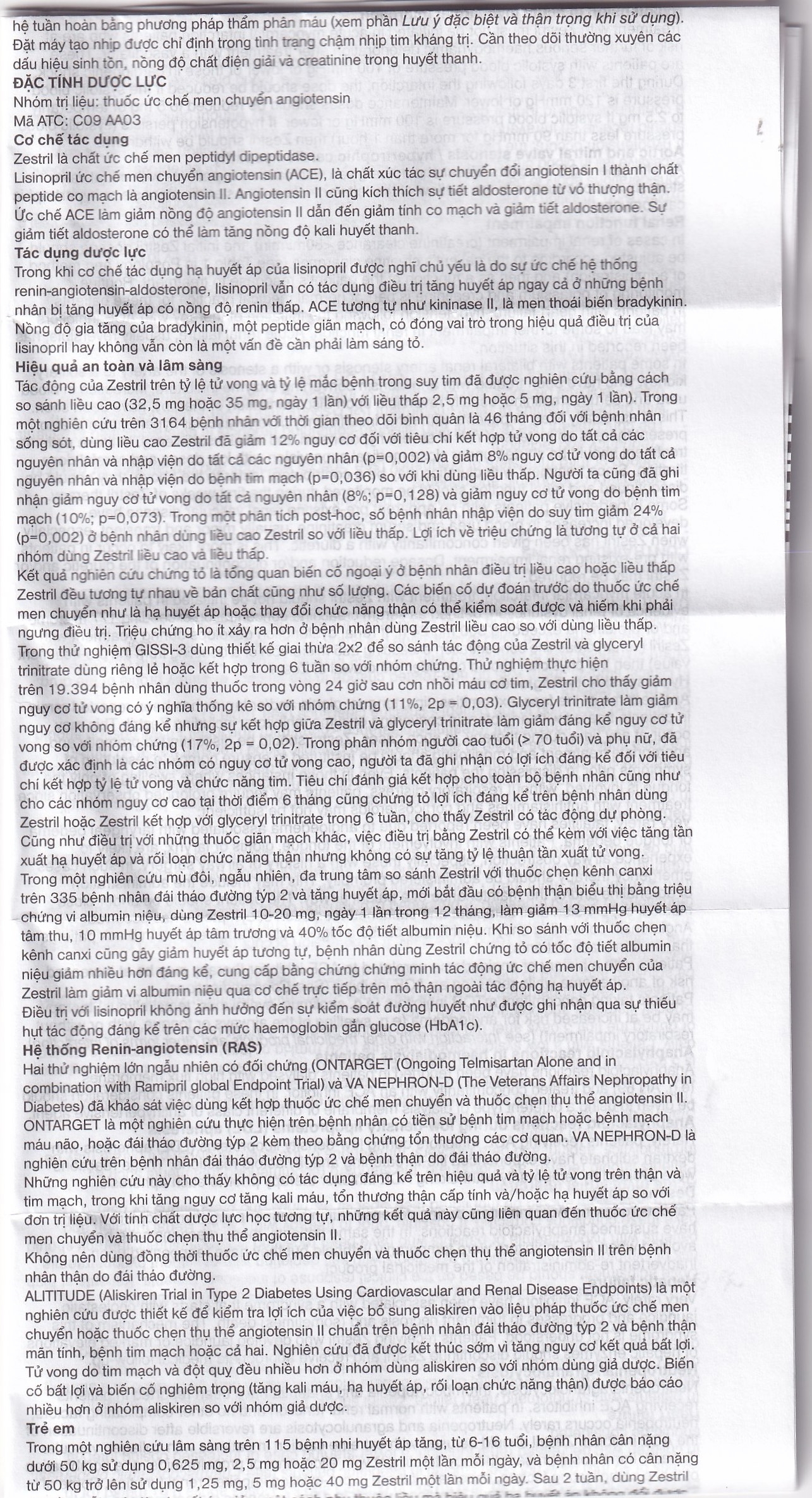 Hình ảnh Thuốc Zestril 5mg AstraZeneca điều trị tăng huyết áp, suy tim (2 vỉ x 14 viên)