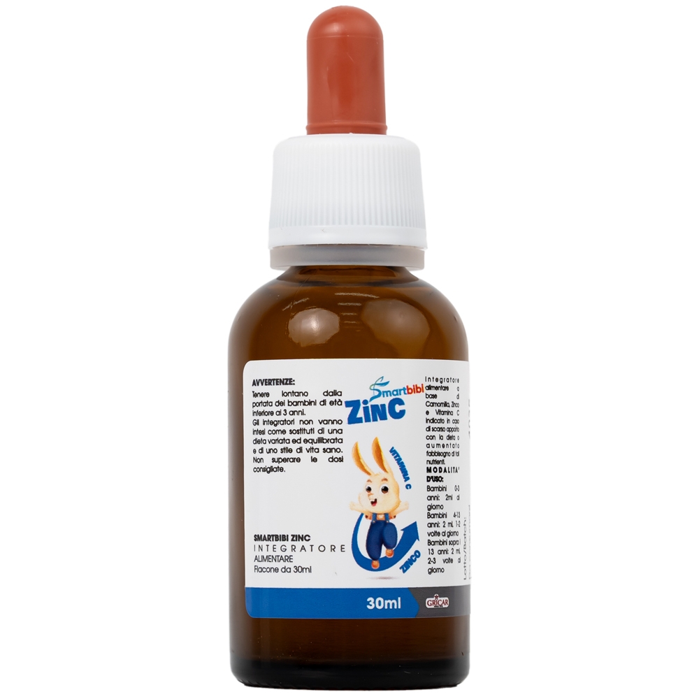 Hình ảnh Siro Smartbibi Zinc GRICAR bổ sung kẽm, vitamin C giúp tăng sức đề kháng, cải thiện tình trạng biếng ăn (30ml)